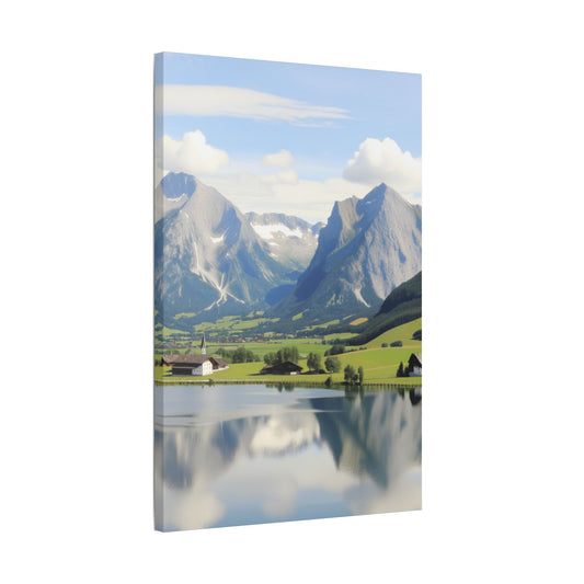 schöne Berglandschaft in der Schweiz - Canvas - Leinwandbild -Wandbild
