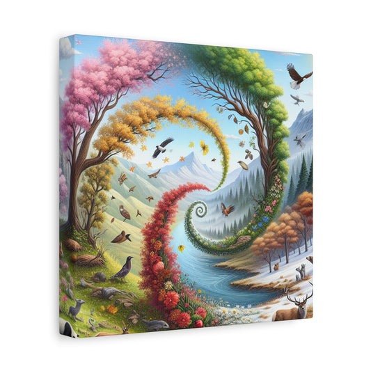 fröhliche Tiere im Wald von Sebastian Vermeer Royale -Canvas -Wandgemälde