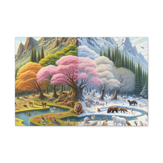 Die vier Jahreszeiten von Augustine Luminare -Canvas -Wandgemälde