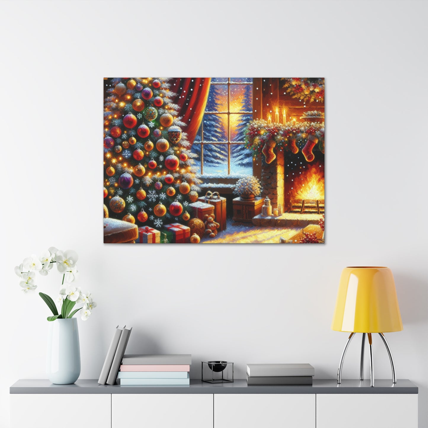 Christmas is coming von "Sebastian Delacroix" -Canvas -Wandgemälde