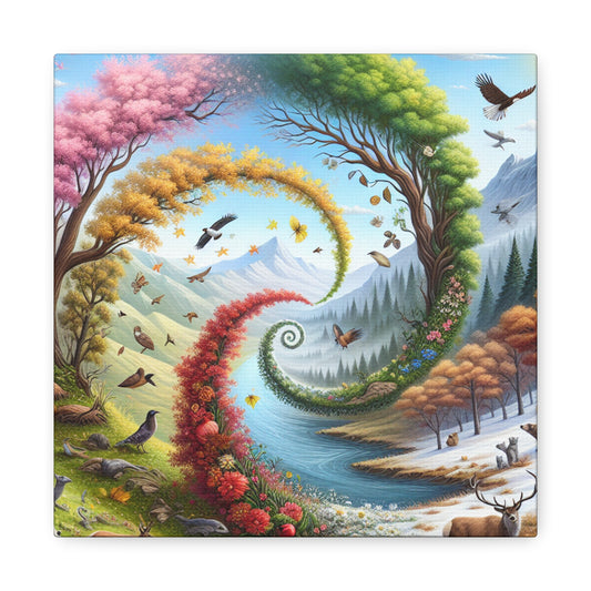 fröhliche Tiere im Wald von Sebastian Vermeer Royale -Canvas -Wandgemälde