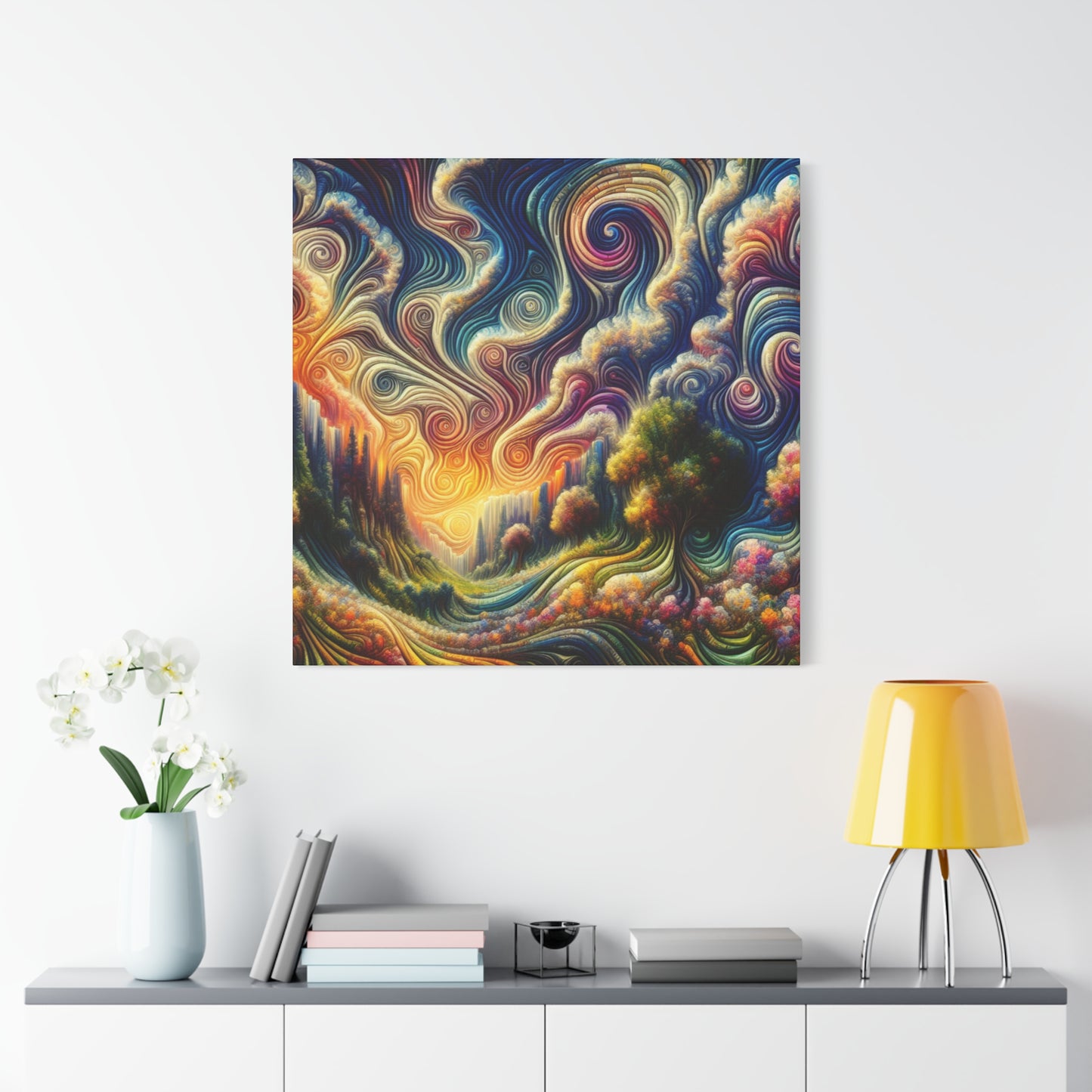 bebender Himmel von Edgar Bellefontaine -Canvas -Wandgemälde