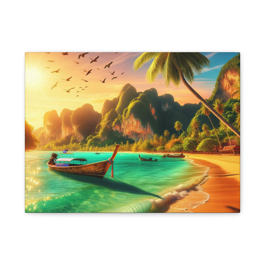 Entdecke die Schönheit Thailands: Atemberaubende Strand- und Meereslandschaften für dein Zuhause - Canvas - Wandbild