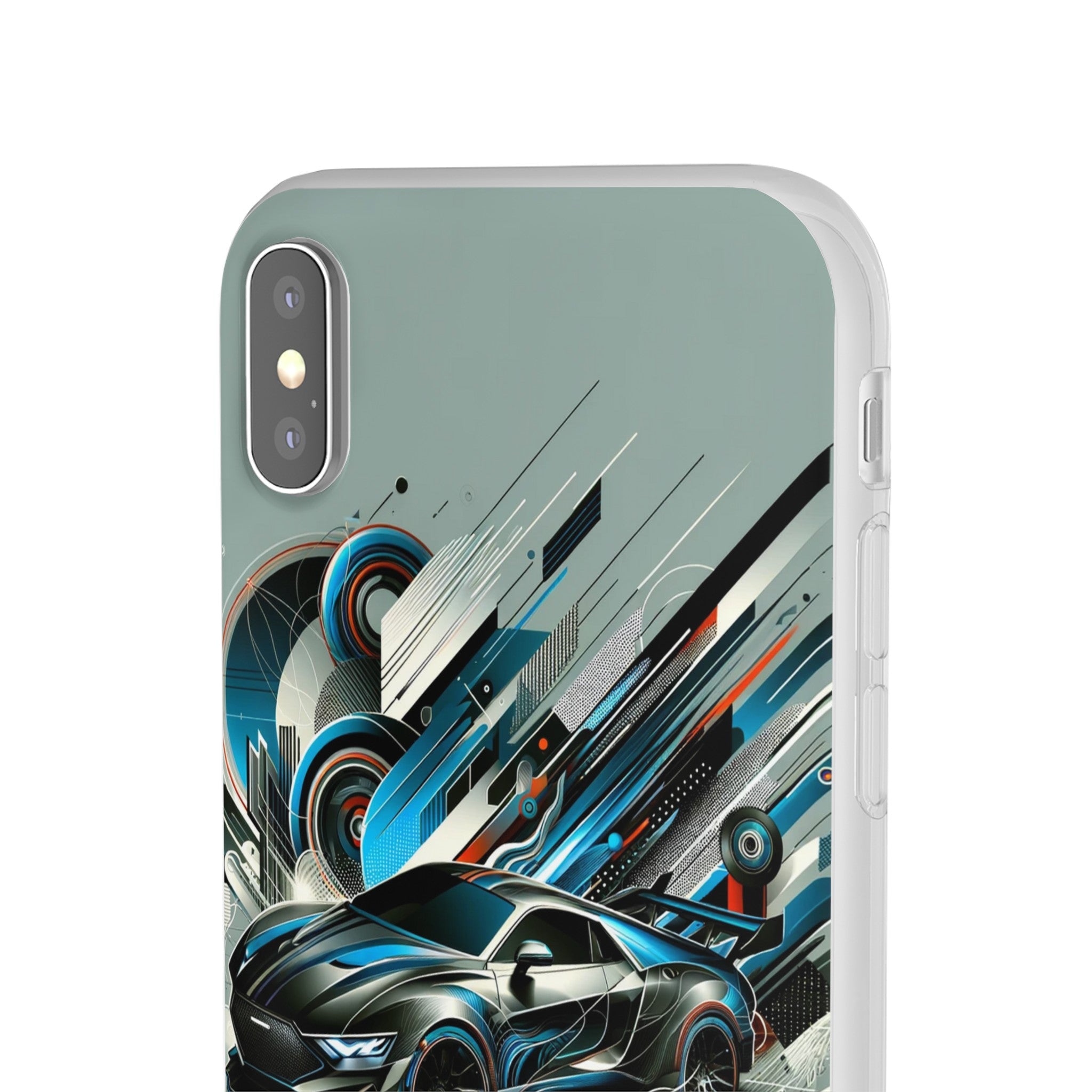 High-Speed Elegance: Sleek Futurism Car-Themed Handy - Cover