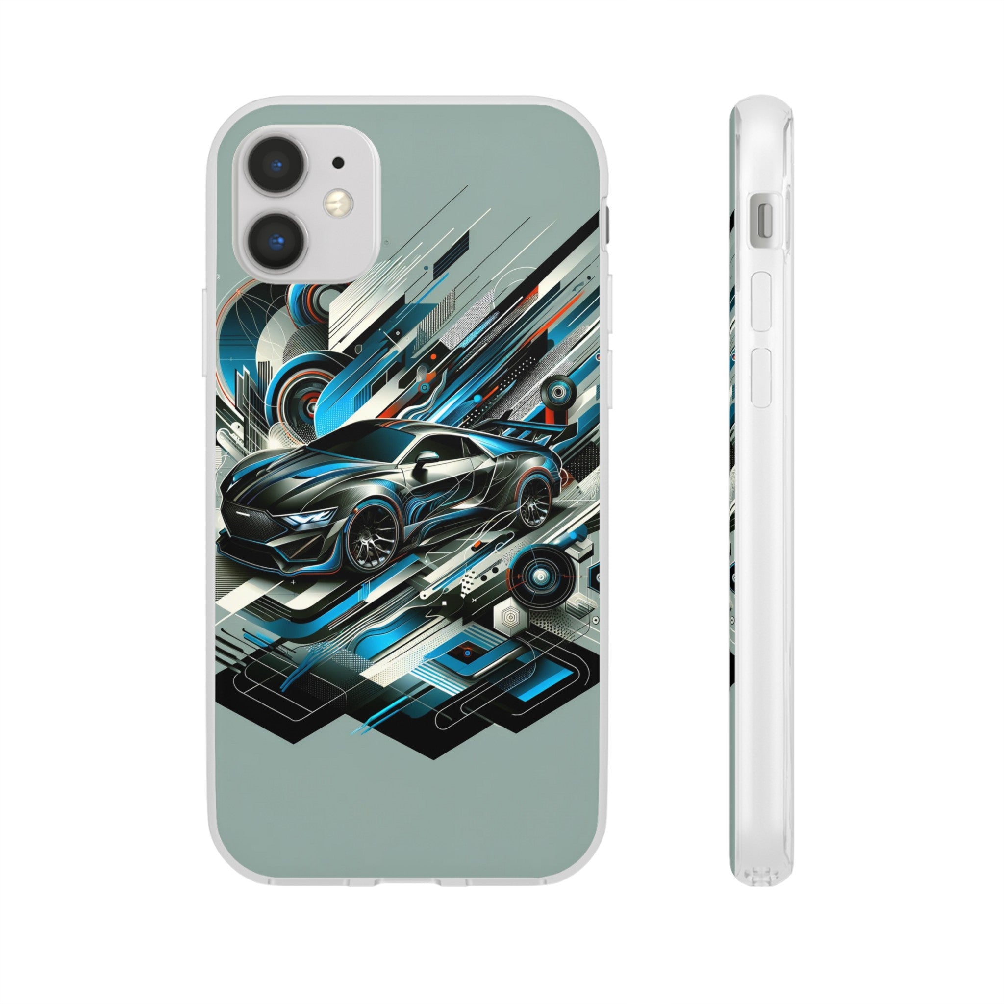 High-Speed Elegance: Sleek Futurism Car-Themed Handy - Cover