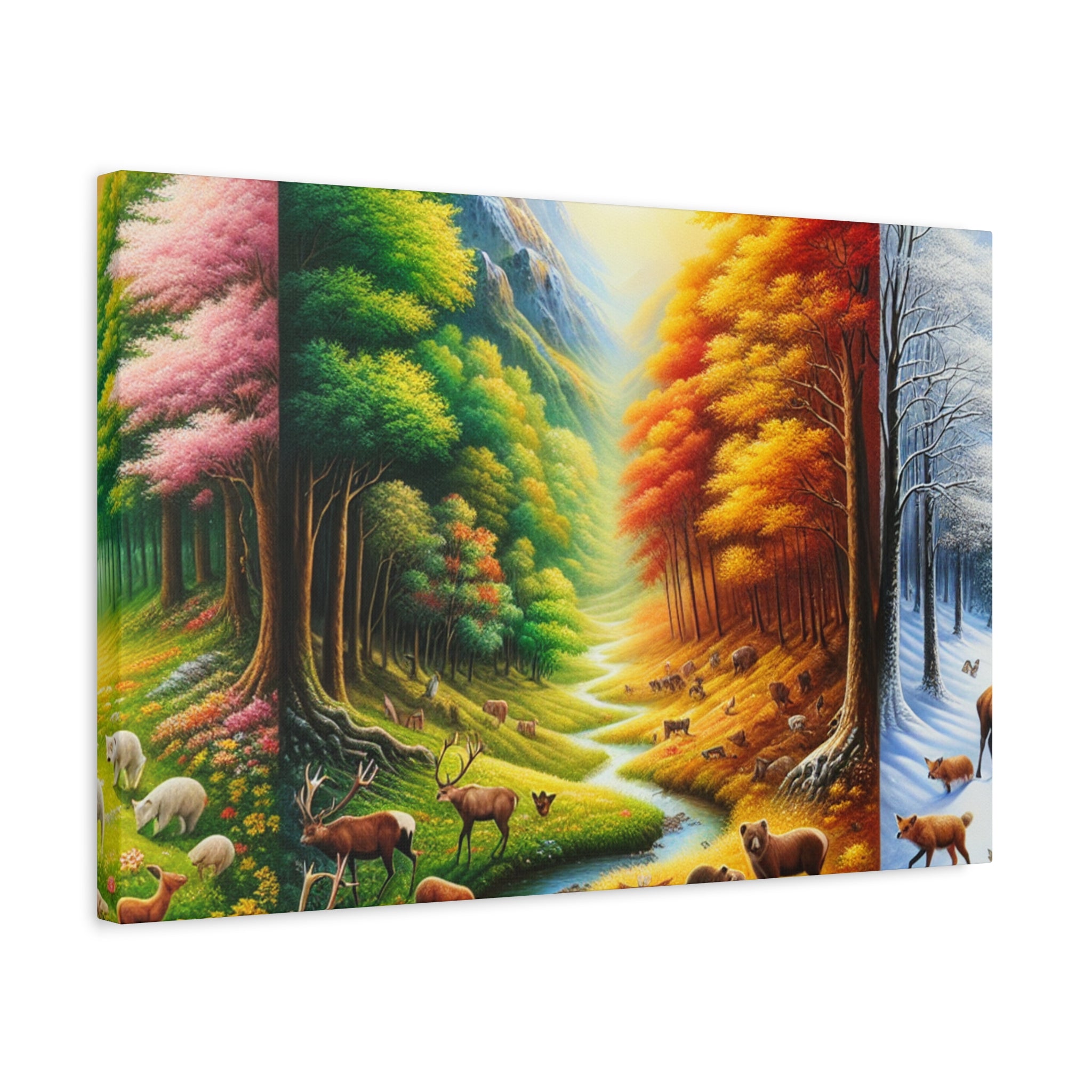 Tiere des Waldes von Benedict Rousseau Monet     -Canvas -Wandgemälde