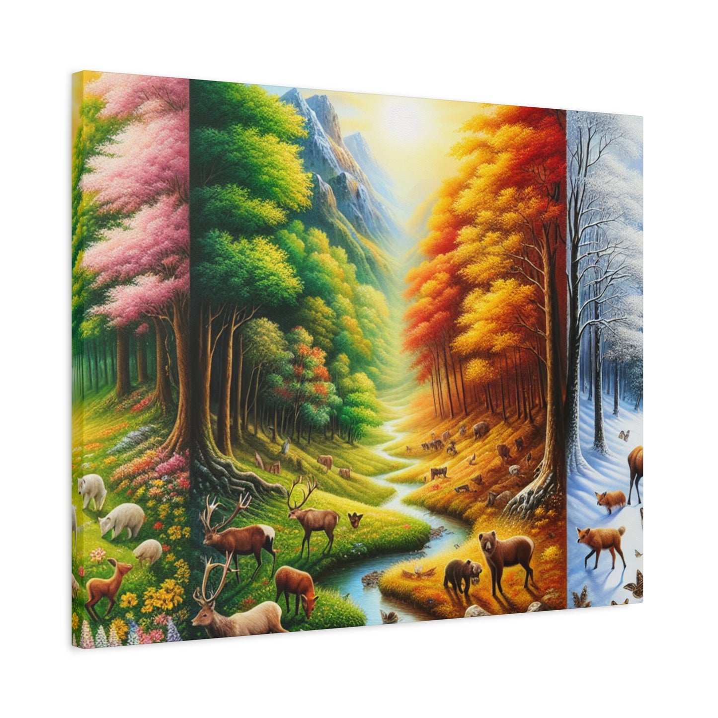 Tiere des Waldes von Benedict Rousseau Monet     -Canvas -Wandgemälde