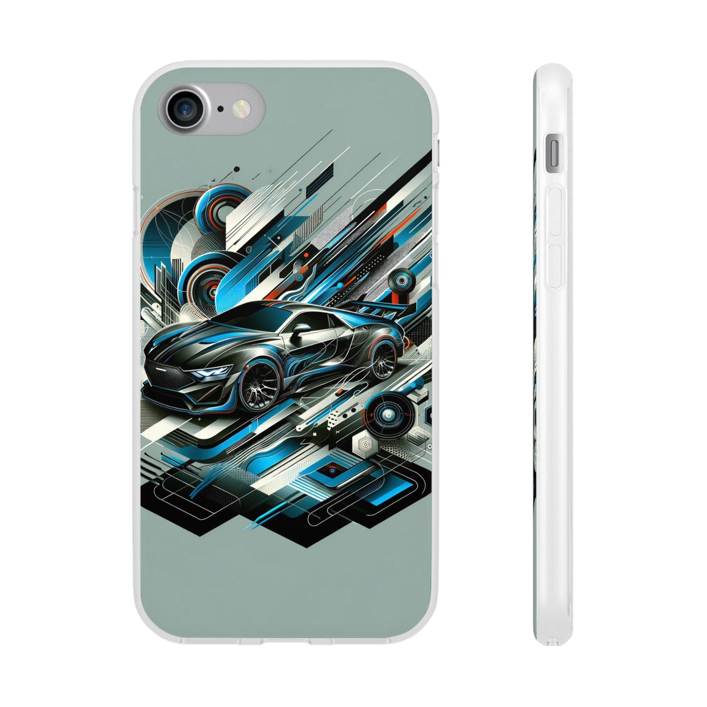 High-Speed Elegance: Sleek Futurism Car-Themed Handy - Cover
