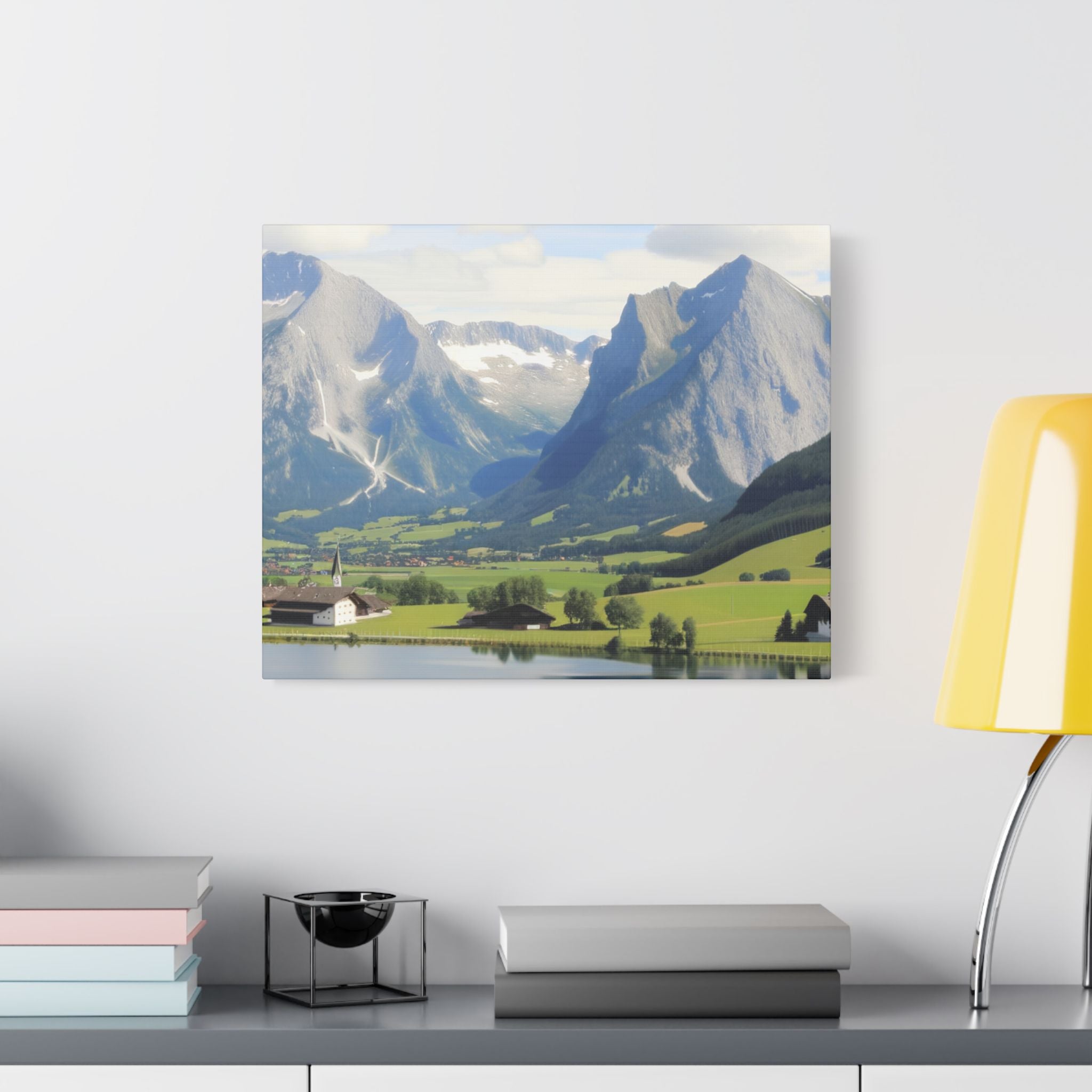 schöne Berglandschaft in der Schweiz    - Canvas   - Leinwandbild   -Wandbild