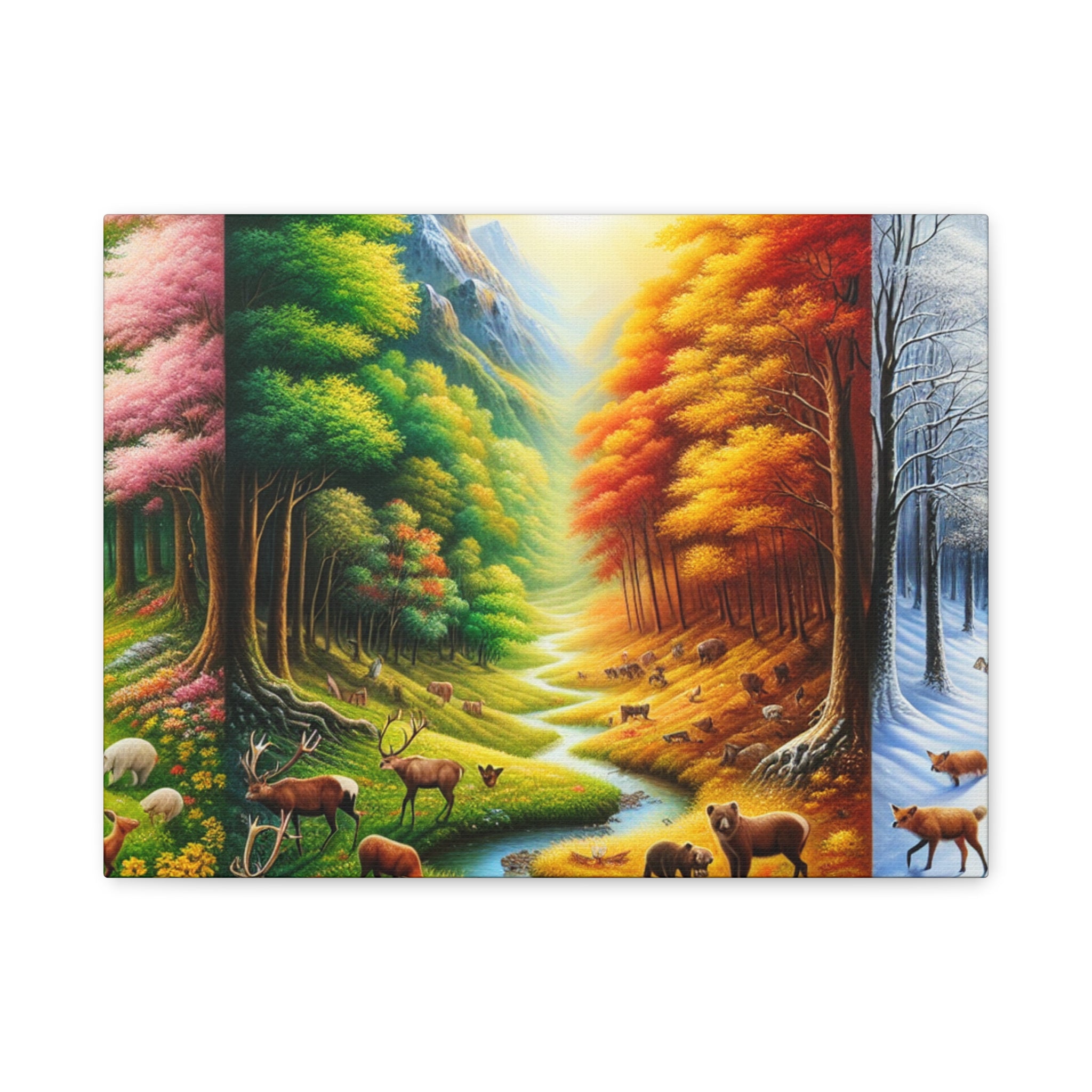 Tiere des Waldes von Benedict Rousseau Monet     -Canvas -Wandgemälde