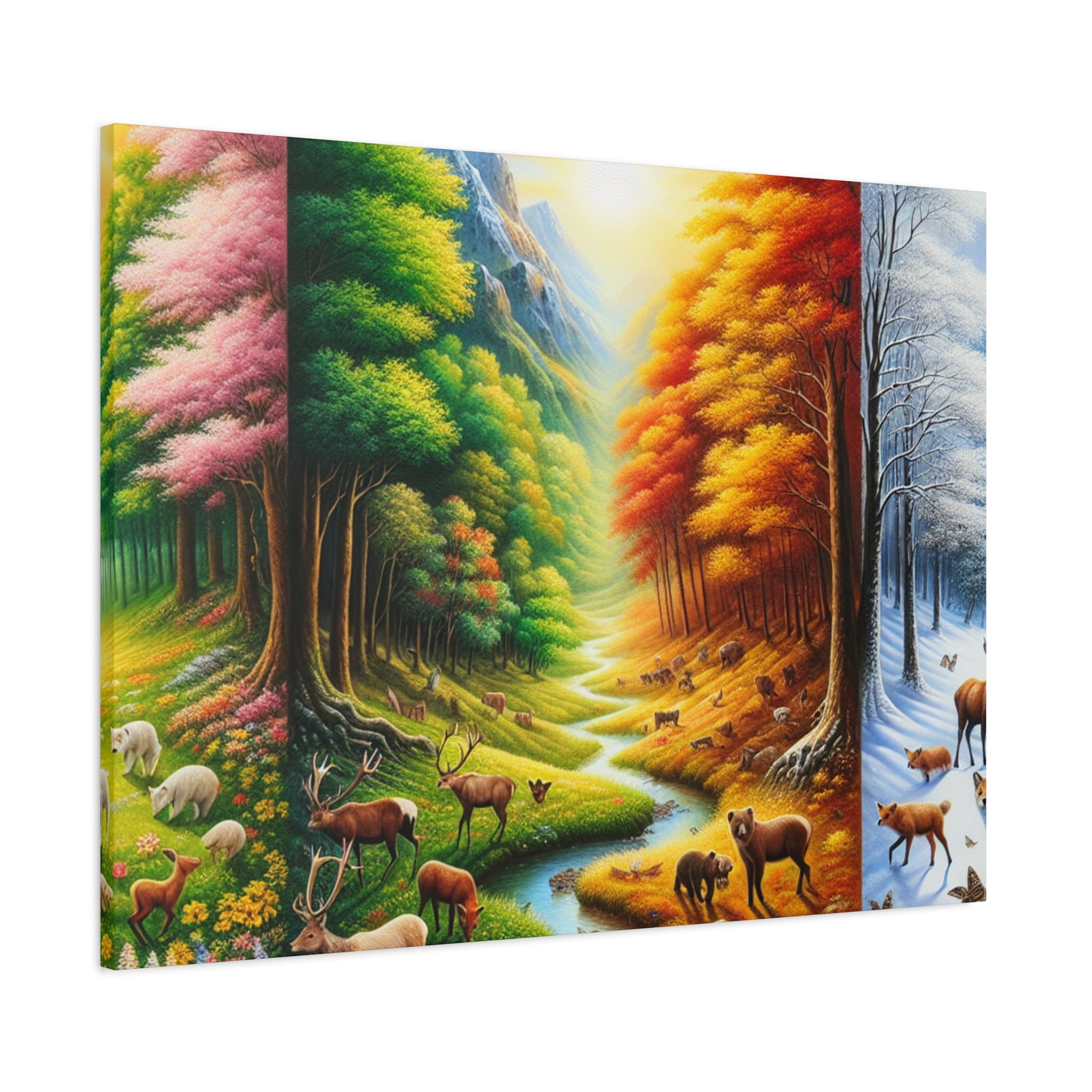 Tiere des Waldes von Benedict Rousseau Monet     -Canvas -Wandgemälde