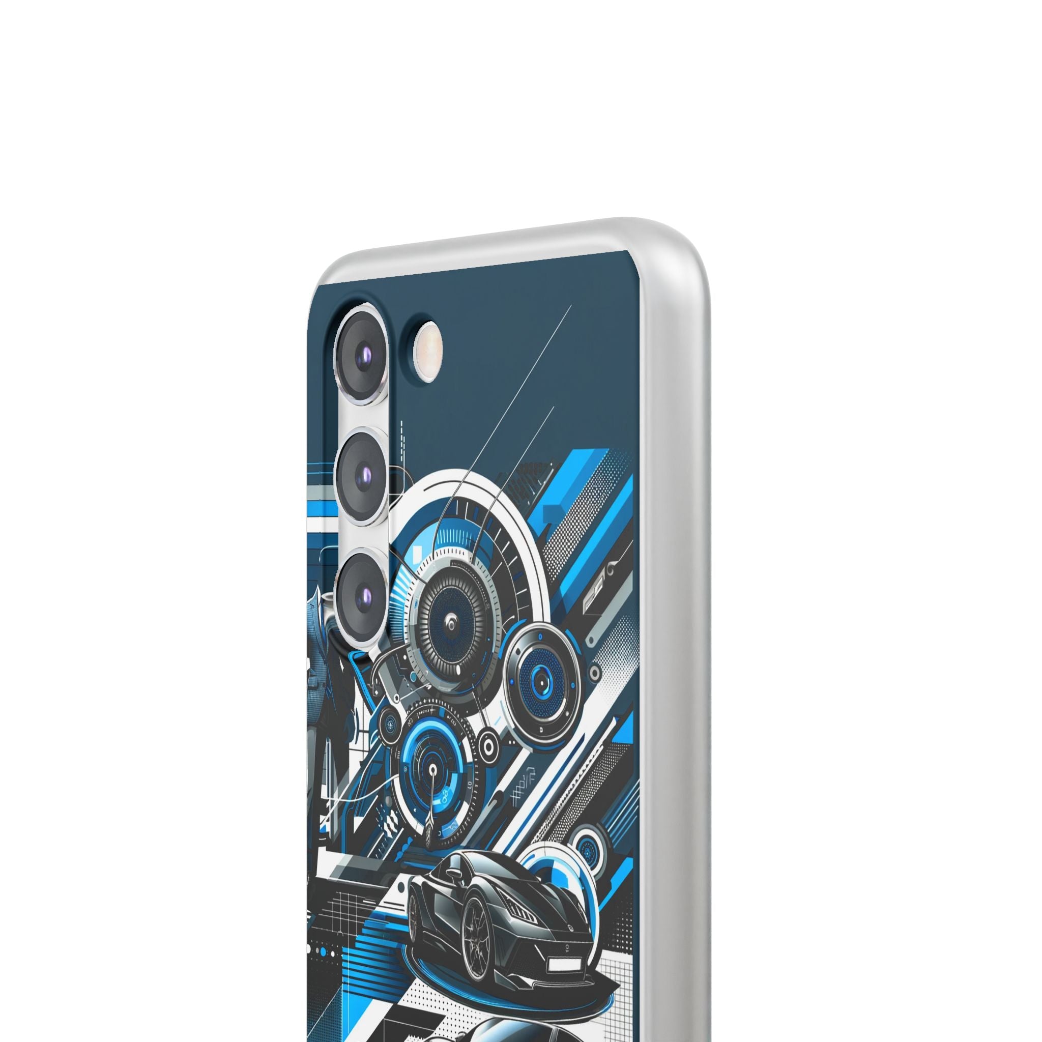 High-Speed Elegance: Sleek Futurism Car-Themed Handy - Cover