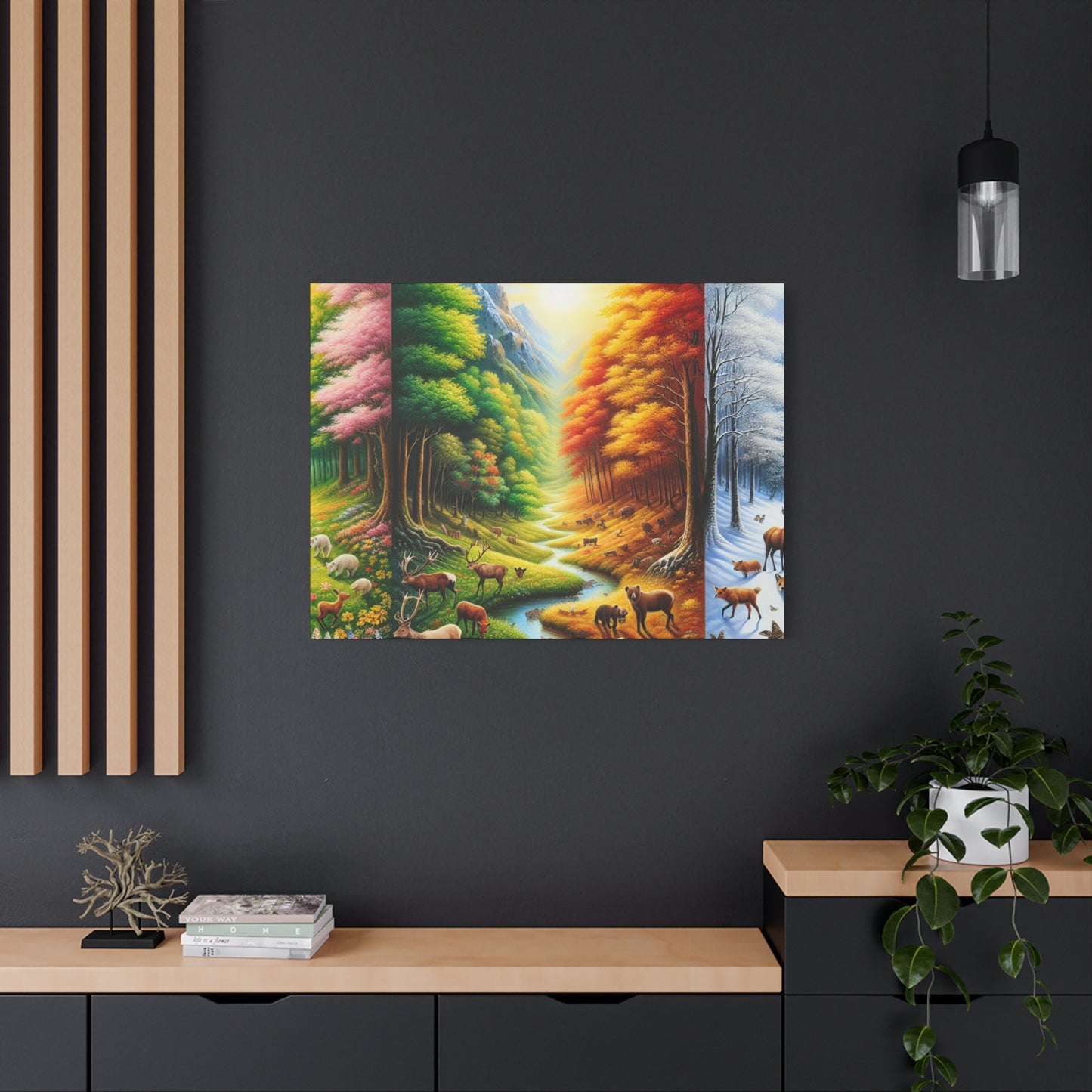 Tiere des Waldes von Benedict Rousseau Monet     -Canvas -Wandgemälde
