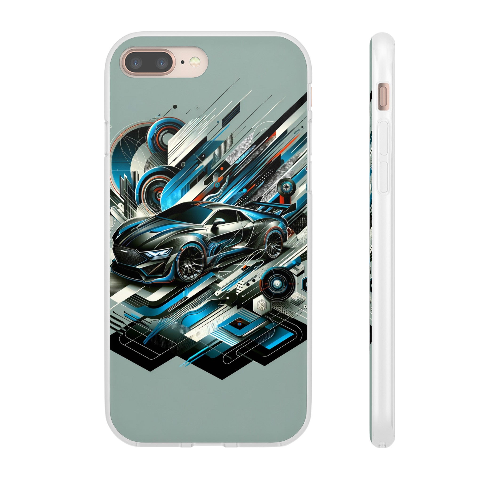 High-Speed Elegance: Sleek Futurism Car-Themed Handy - Cover