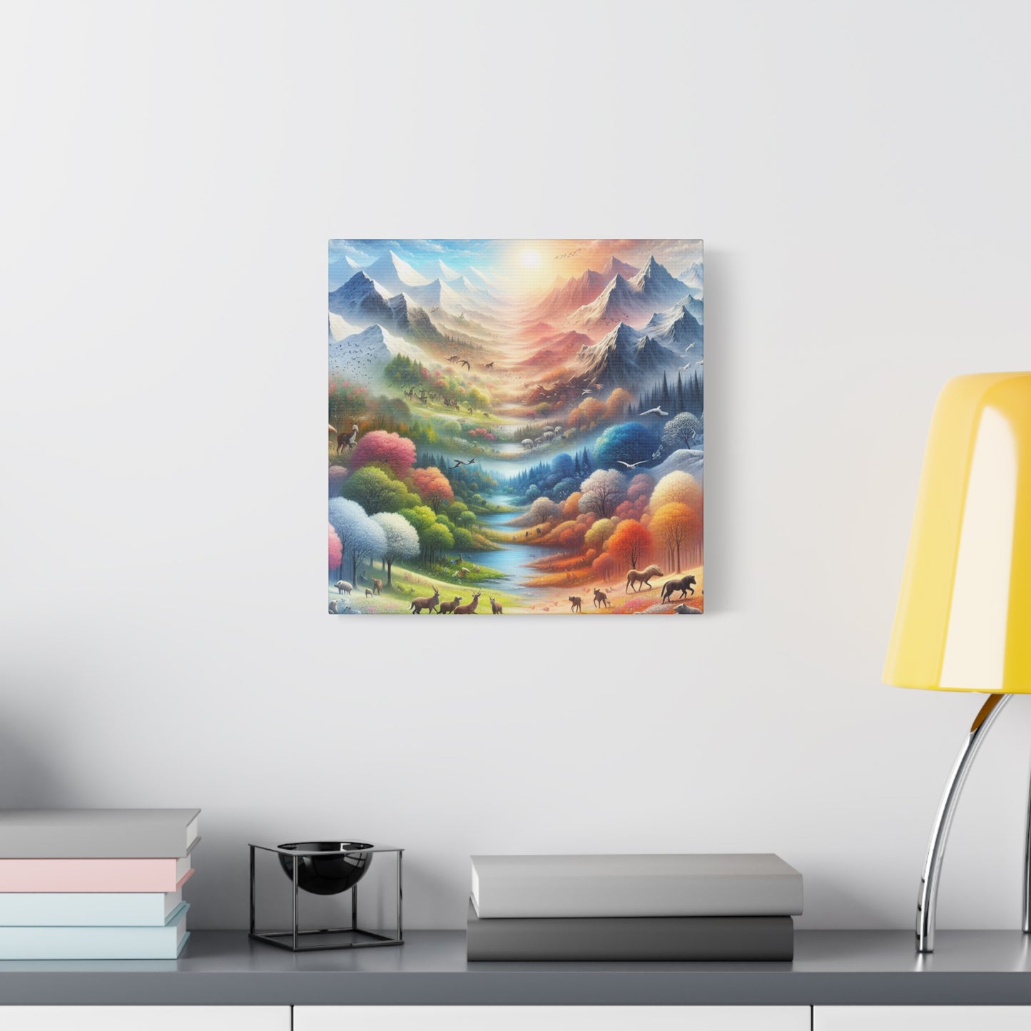 Wald und Berg von Evangeline Fairhurst      -Canvas   -Wandgemälde