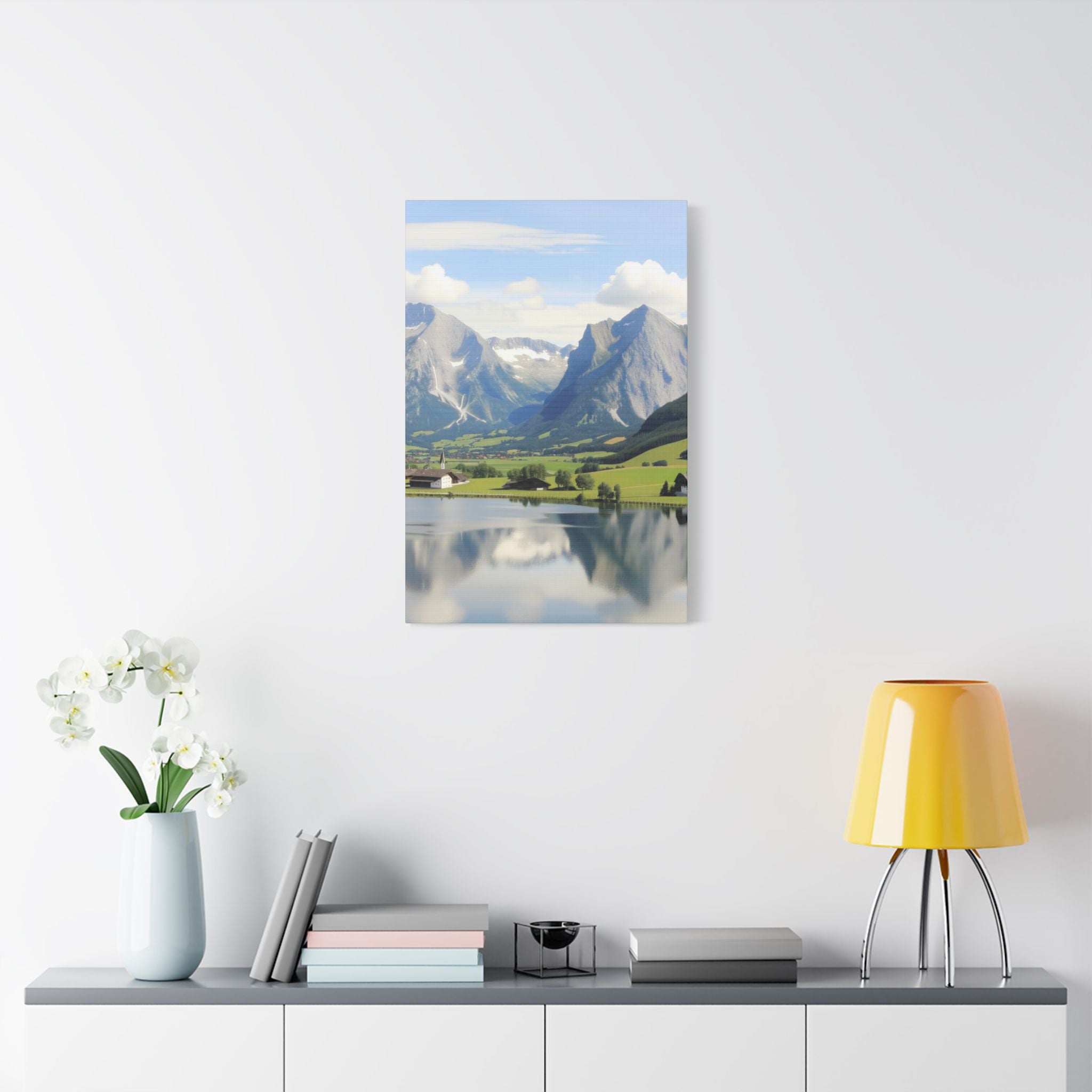 schöne Berglandschaft in der Schweiz    - Canvas   - Leinwandbild   -Wandbild