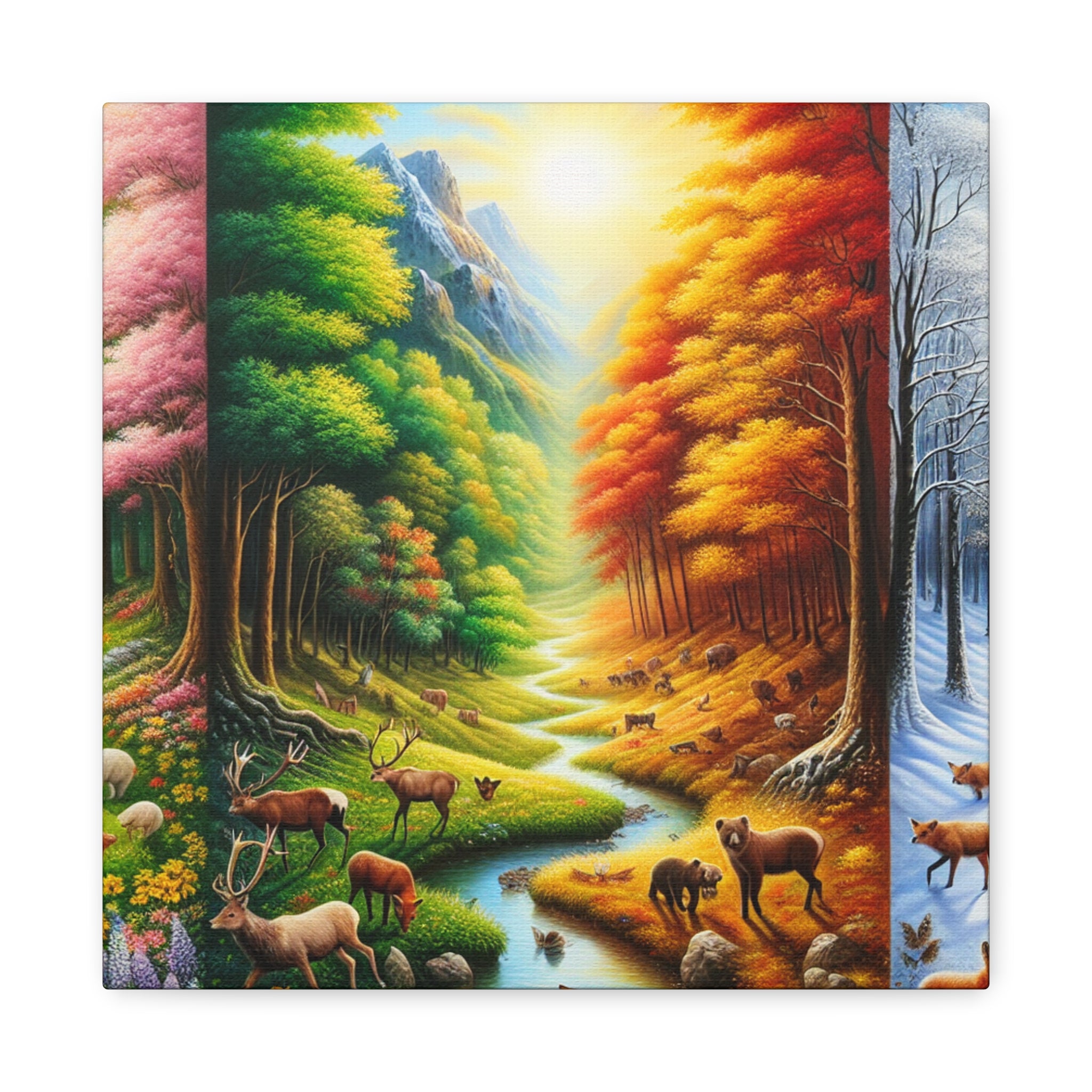 Tiere des Waldes von Benedict Rousseau Monet     -Canvas -Wandgemälde