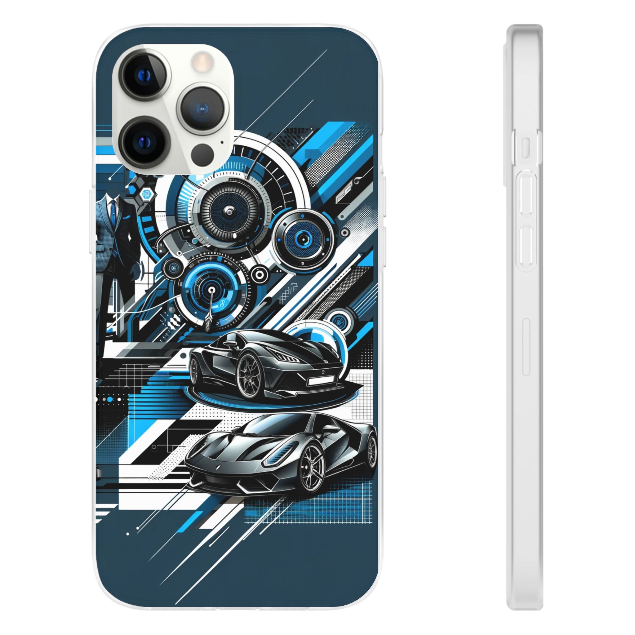 High-Speed Elegance: Sleek Futurism Car-Themed Handy - Cover