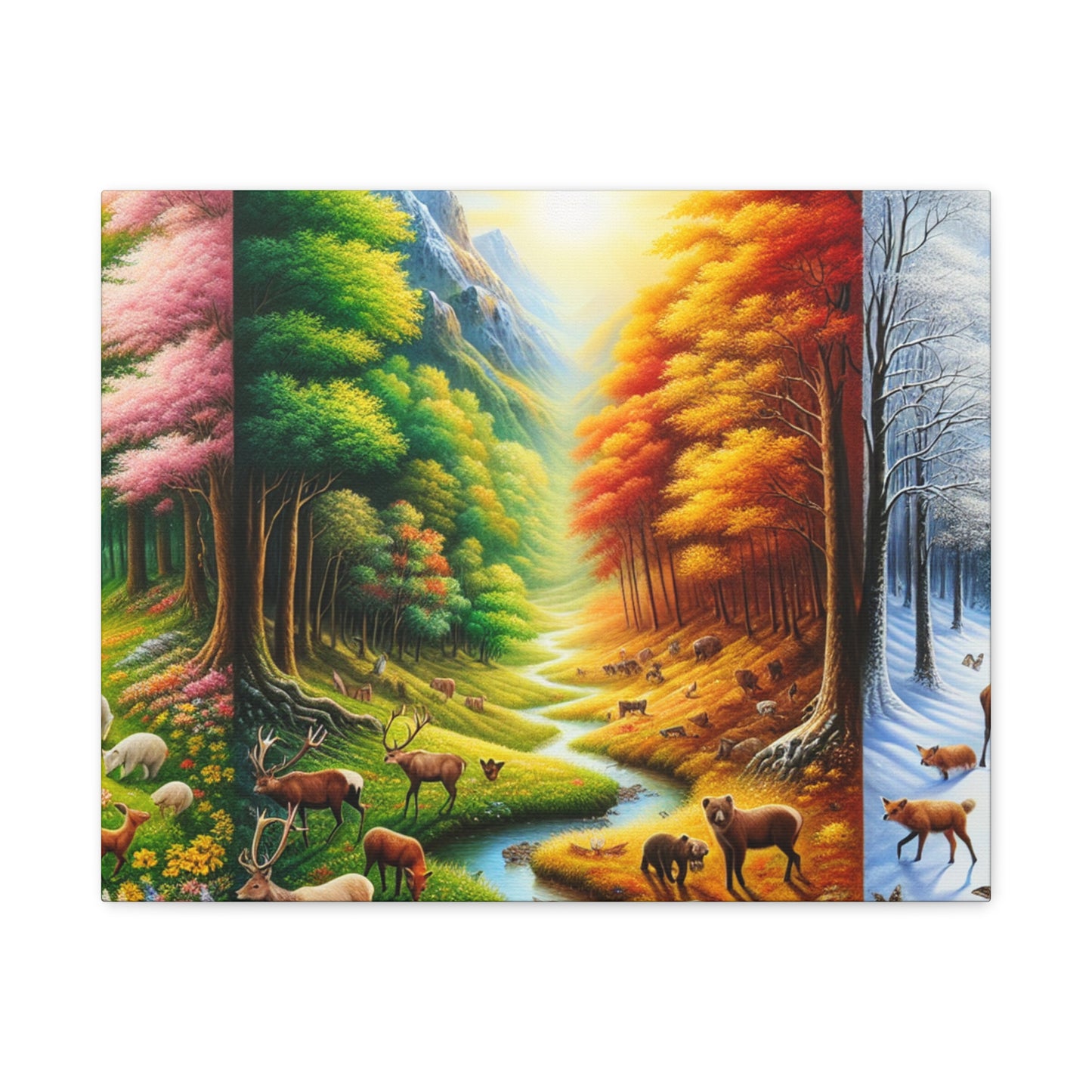 Tiere des Waldes von Benedict Rousseau Monet     -Canvas -Wandgemälde