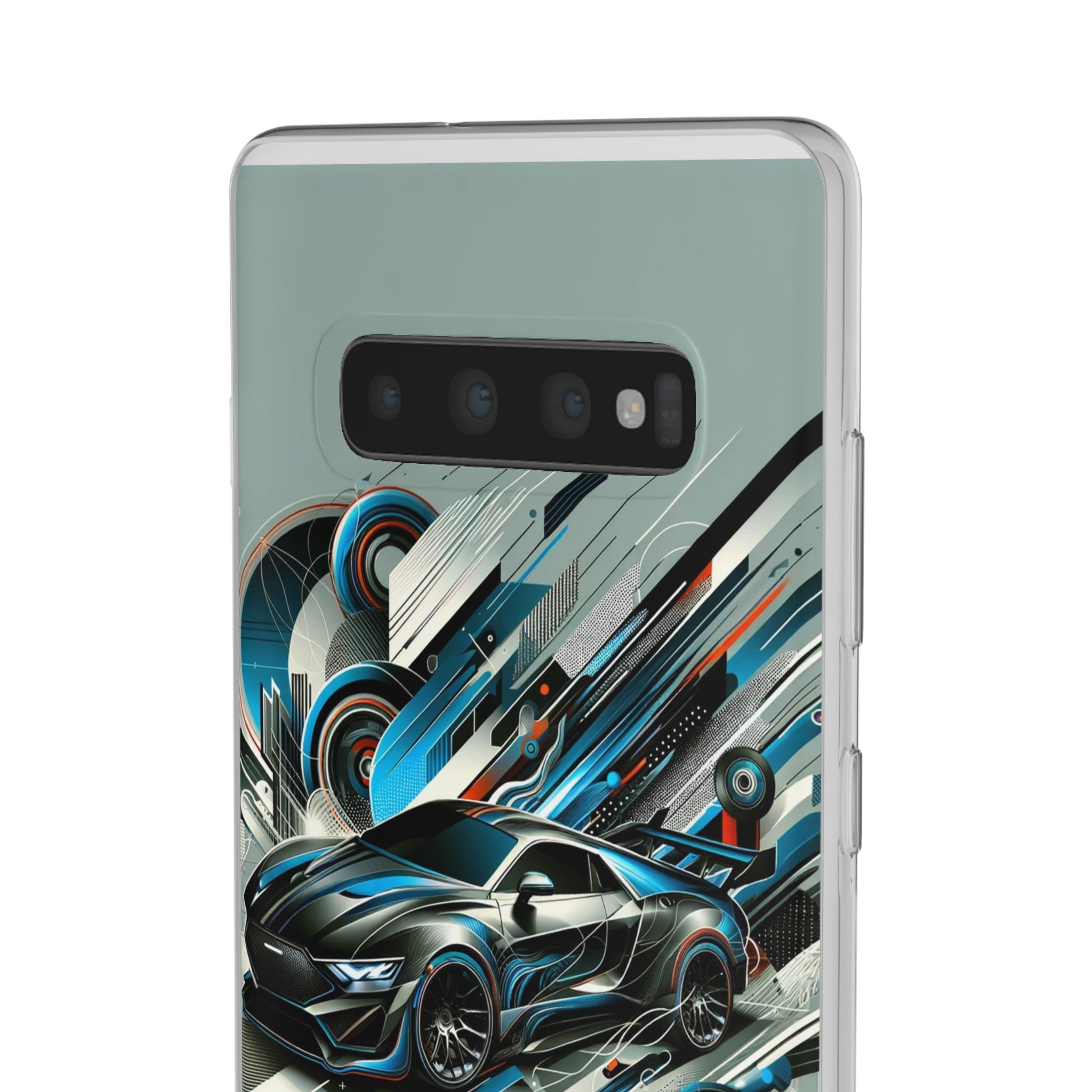 High-Speed Elegance: Sleek Futurism Car-Themed Handy - Cover