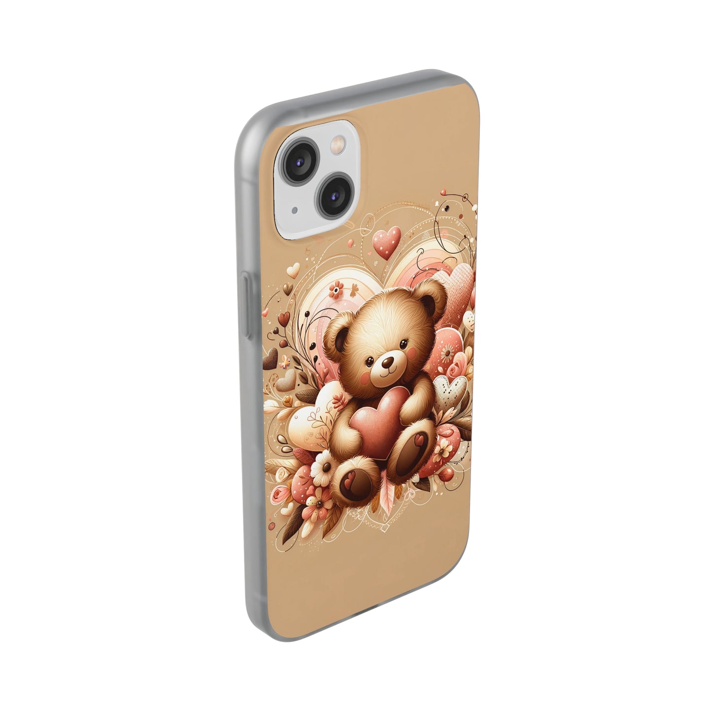 Herzenswärme: Niedlicher Teddybär mit Liebe Handy-Cover   -für verliebte und die es werden möchten
