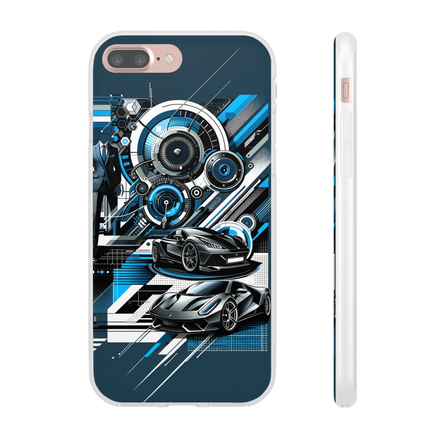 High-Speed Elegance: Sleek Futurism Car-Themed Handy - Cover