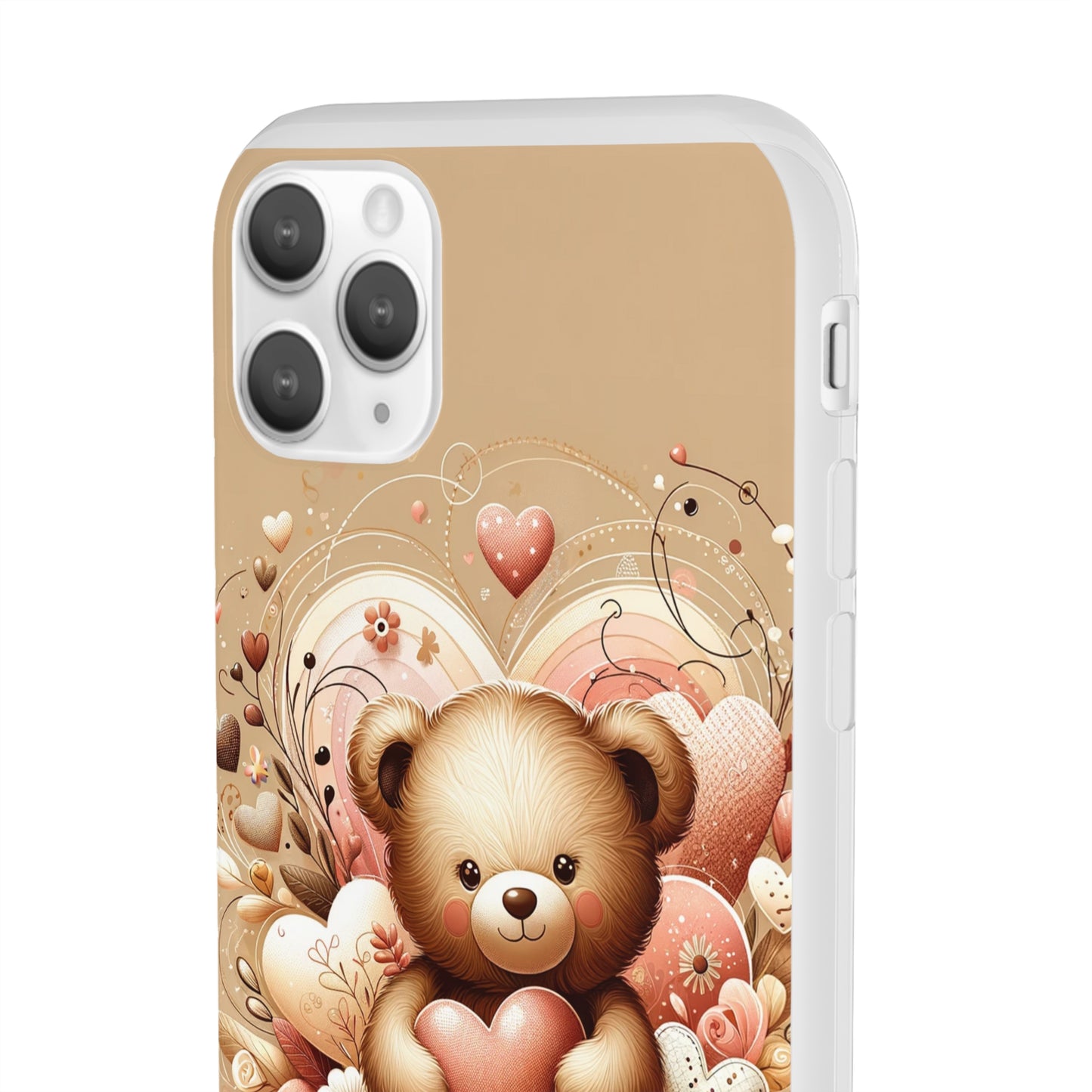 Herzenswärme: Niedlicher Teddybär mit Liebe Handy-Cover   -für verliebte und die es werden möchten