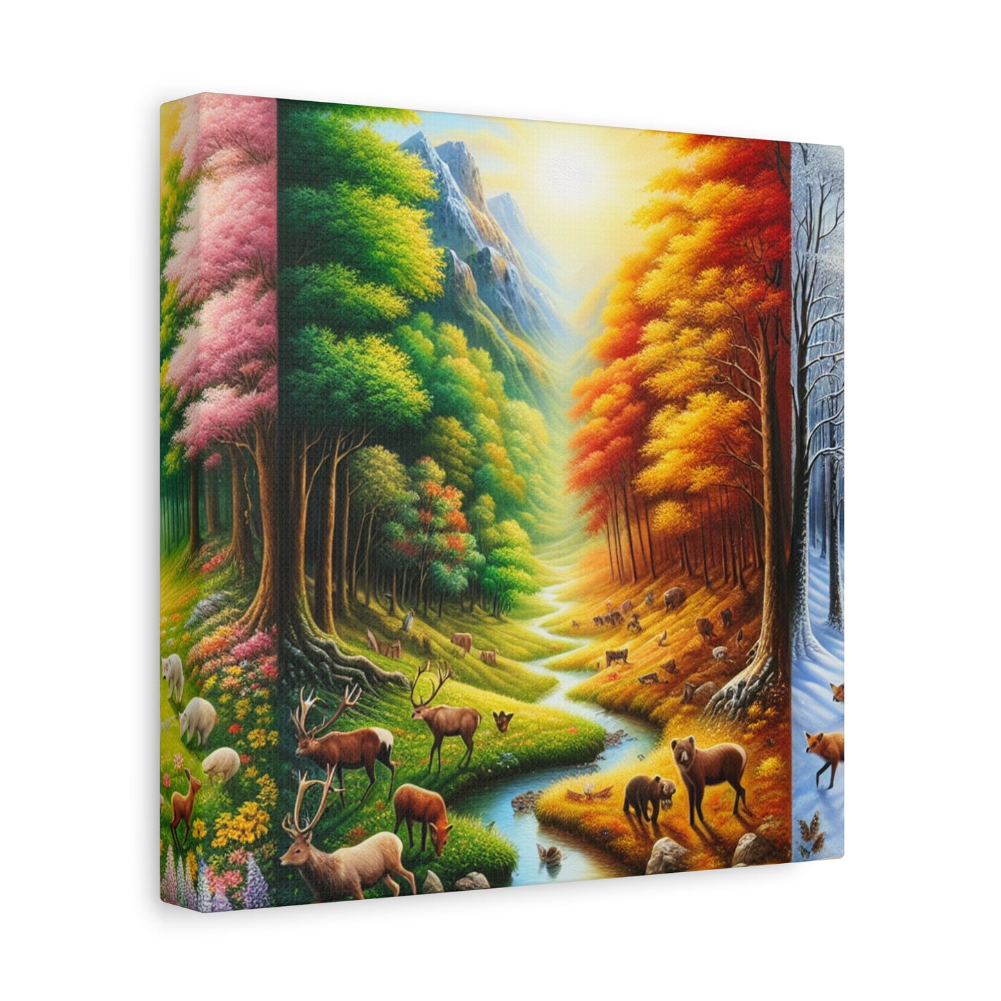 Tiere des Waldes von Benedict Rousseau Monet     -Canvas -Wandgemälde