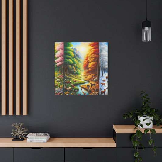 Tiere des Waldes von Benedict Rousseau Monet     -Canvas -Wandgemälde