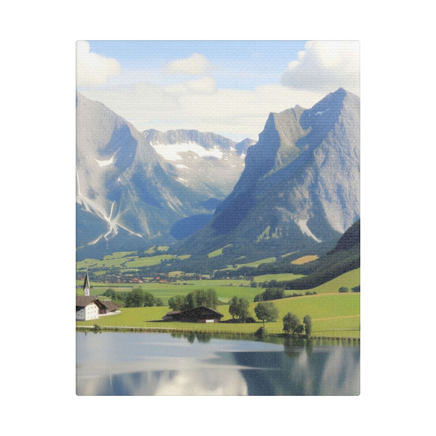 schöne Berglandschaft in der Schweiz    - Canvas   - Leinwandbild   -Wandbild