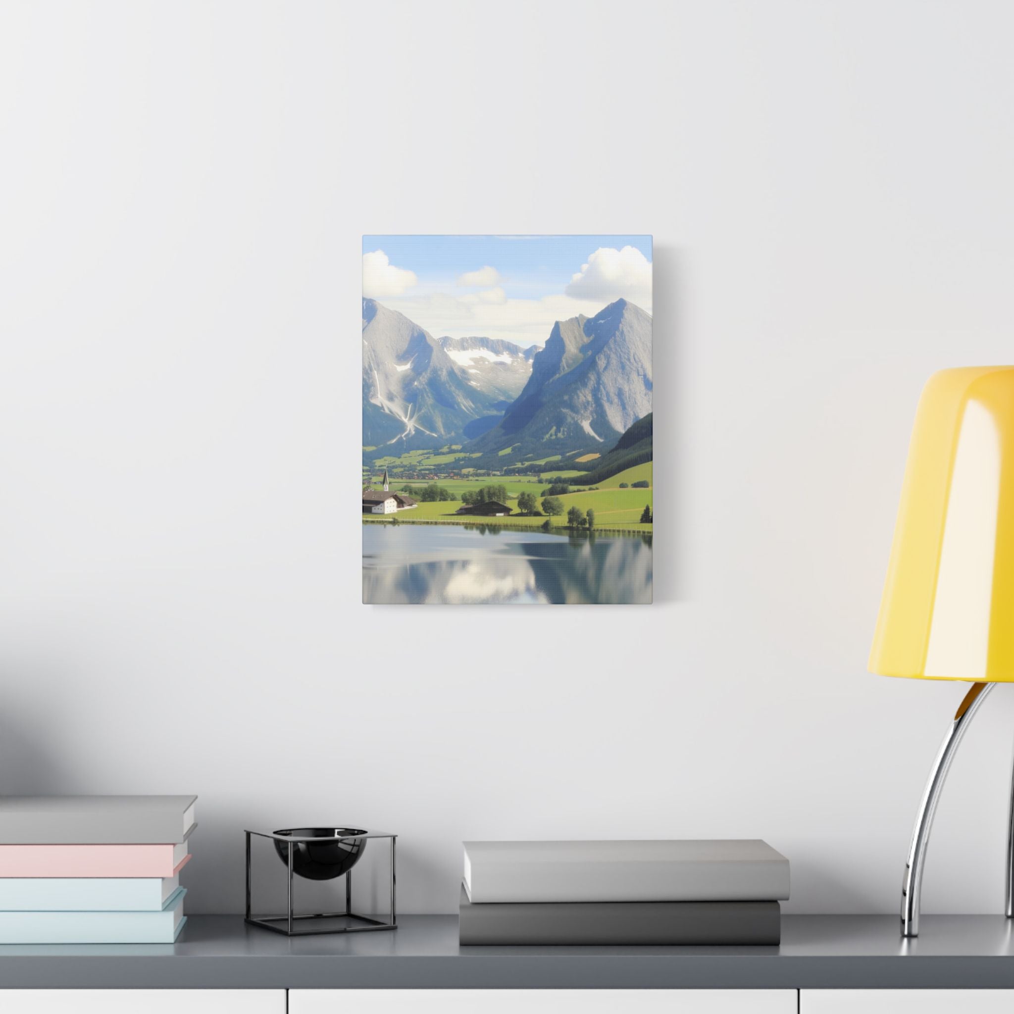 schöne Berglandschaft in der Schweiz    - Canvas   - Leinwandbild   -Wandbild