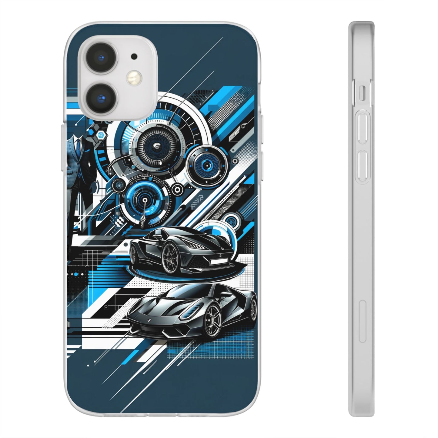 High-Speed Elegance: Sleek Futurism Car-Themed Handy - Cover