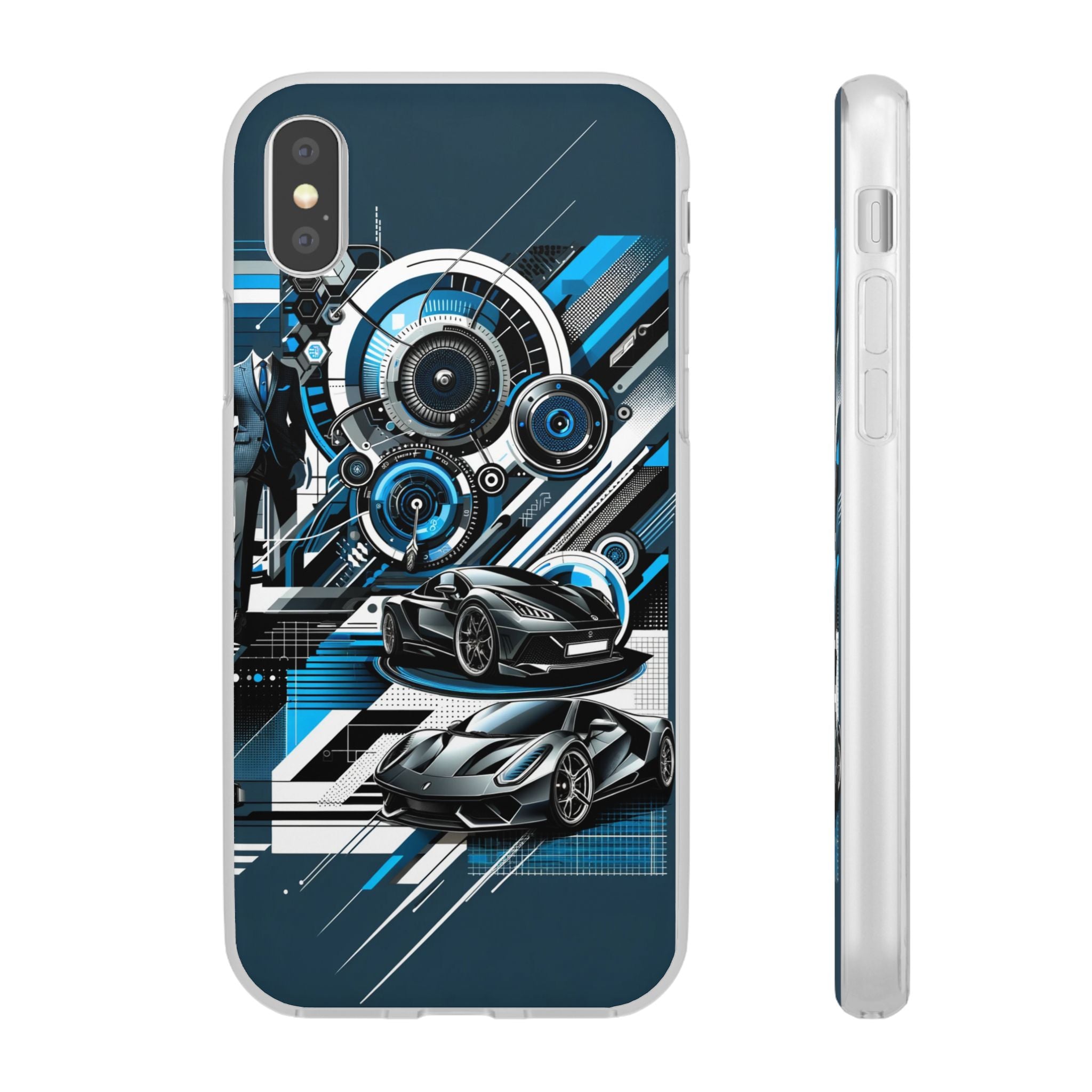 High-Speed Elegance: Sleek Futurism Car-Themed Handy - Cover