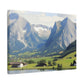 schöne Berglandschaft in der Schweiz    - Canvas   - Leinwandbild   -Wandbild