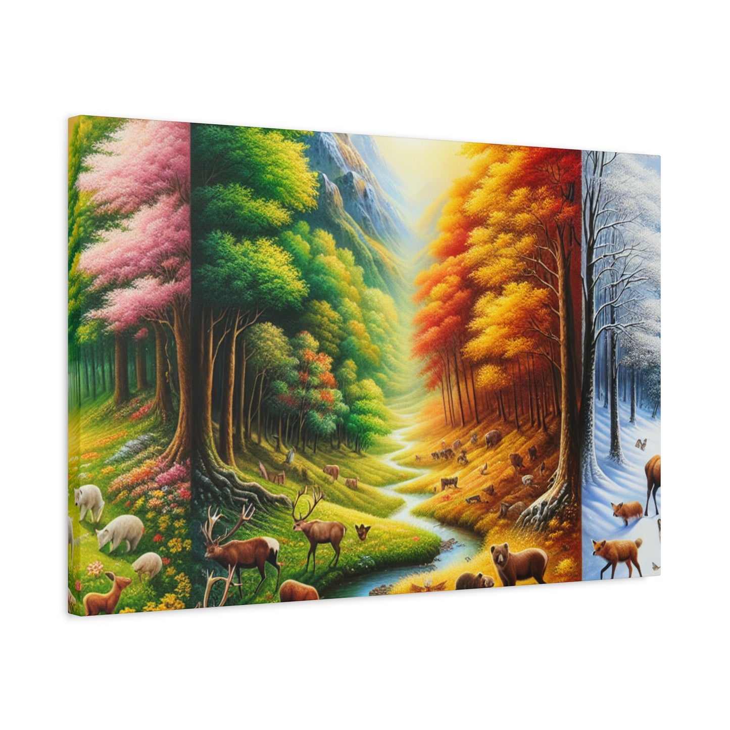 Tiere des Waldes von Benedict Rousseau Monet     -Canvas -Wandgemälde