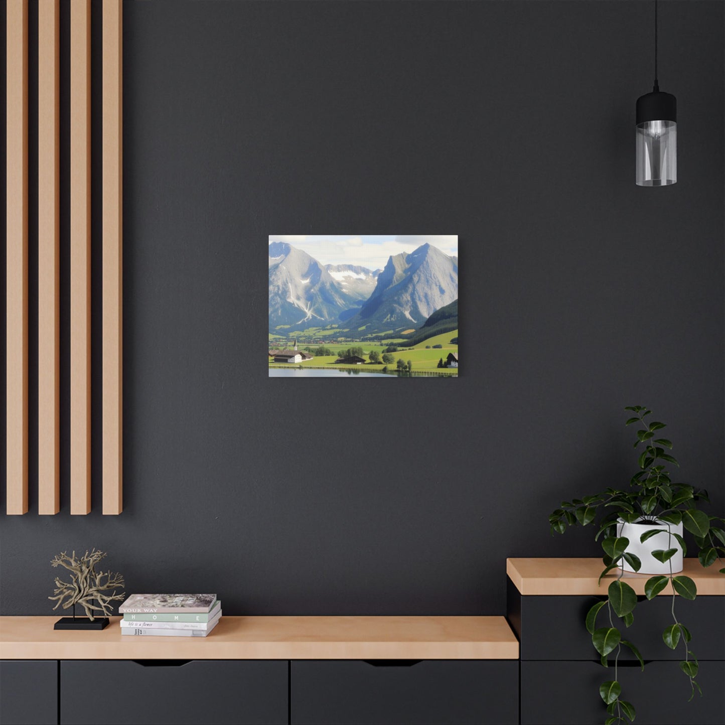 schöne Berglandschaft in der Schweiz    - Canvas   - Leinwandbild   -Wandbild