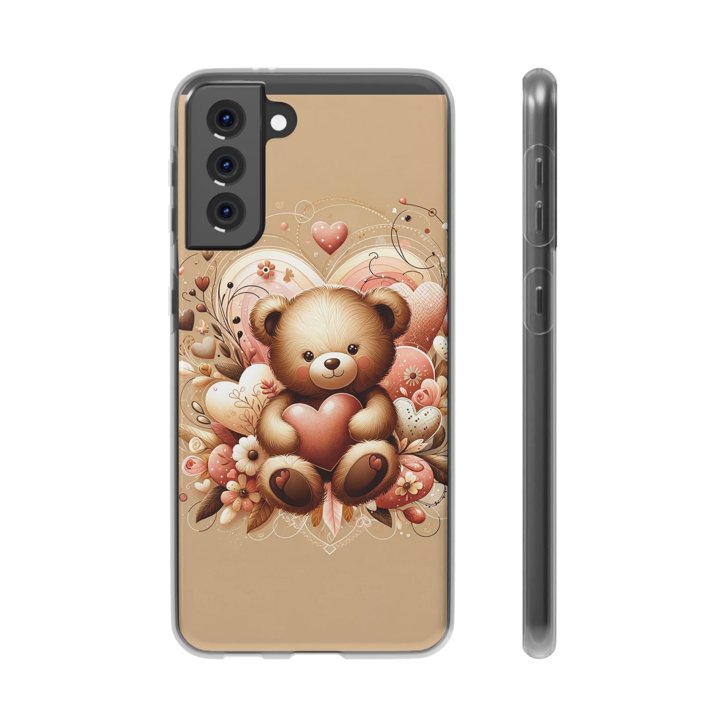 Herzenswärme: Niedlicher Teddybär mit Liebe Handy-Cover   -für verliebte und die es werden möchten
