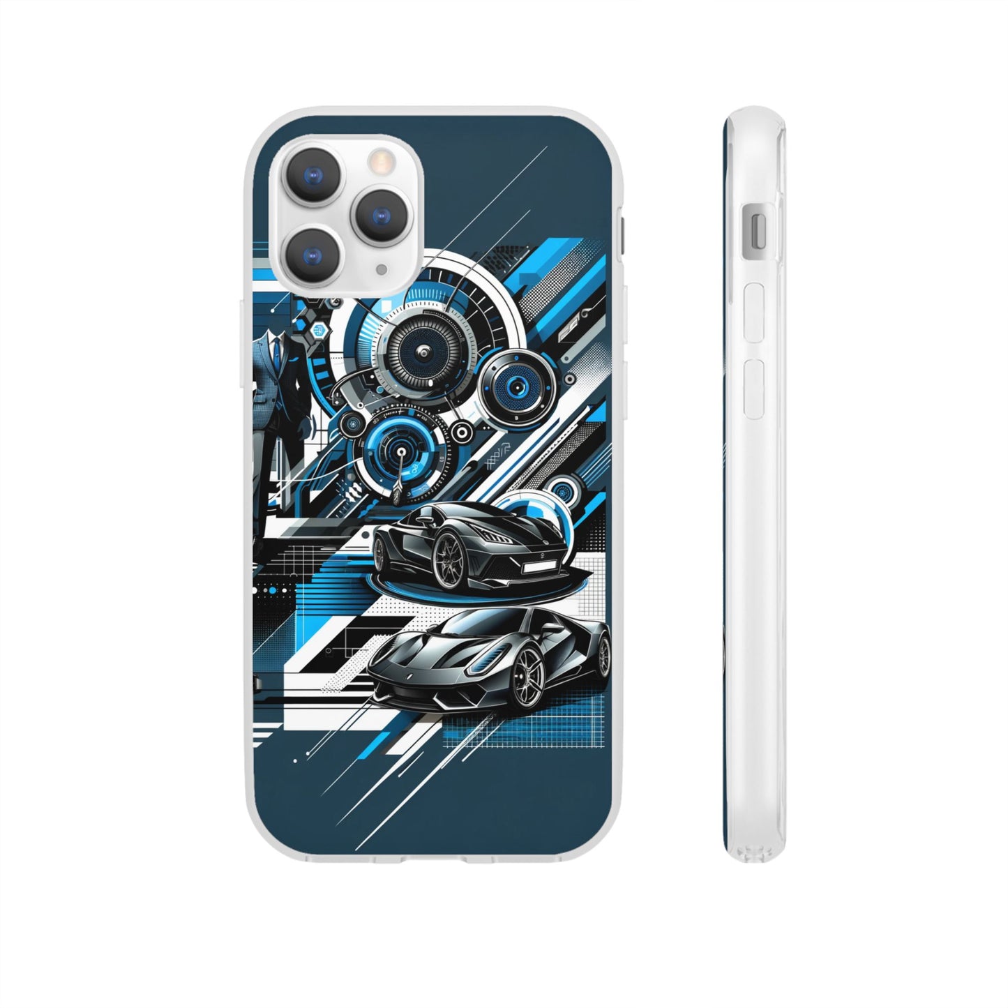 High-Speed Elegance: Sleek Futurism Car-Themed Handy - Cover