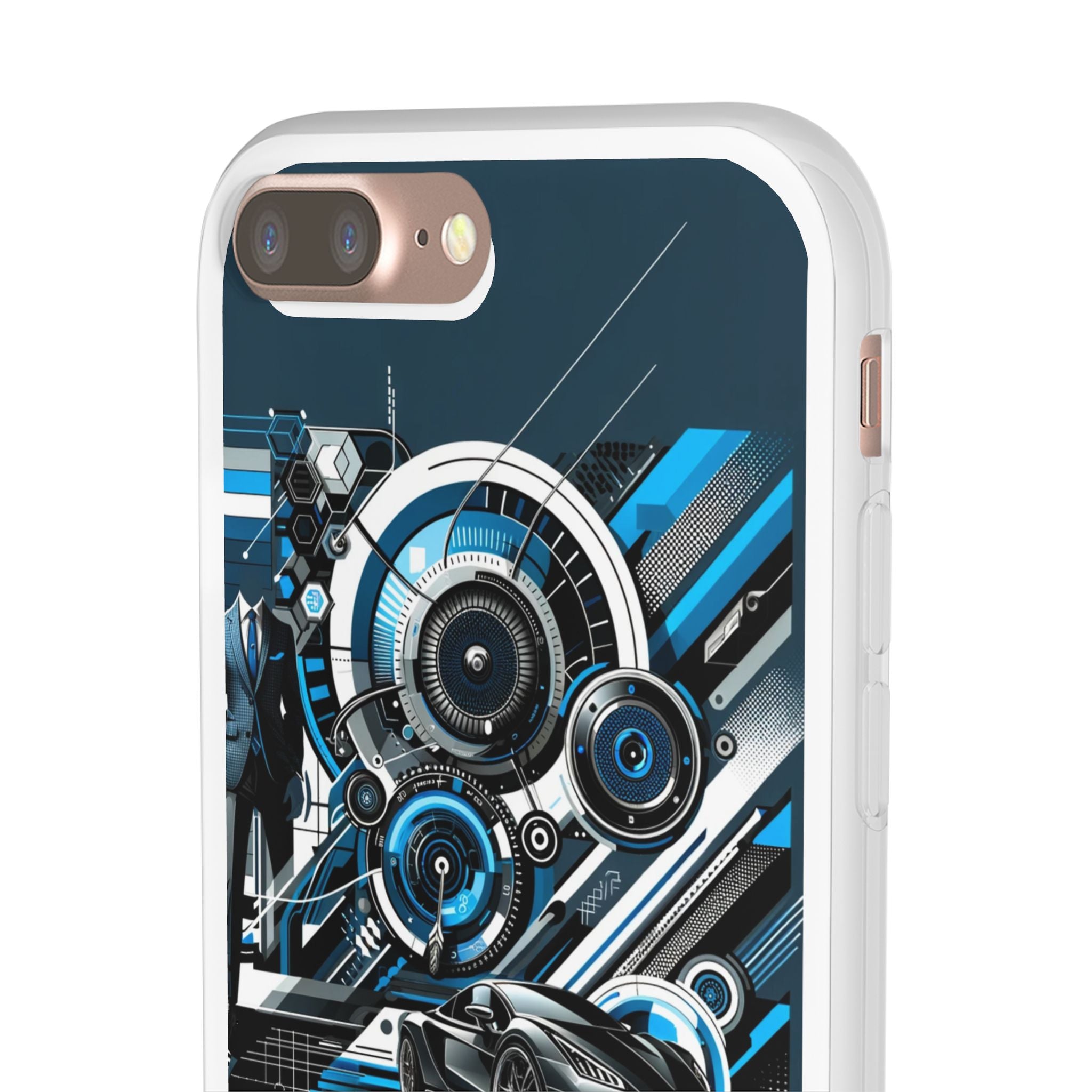 High-Speed Elegance: Sleek Futurism Car-Themed Handy - Cover