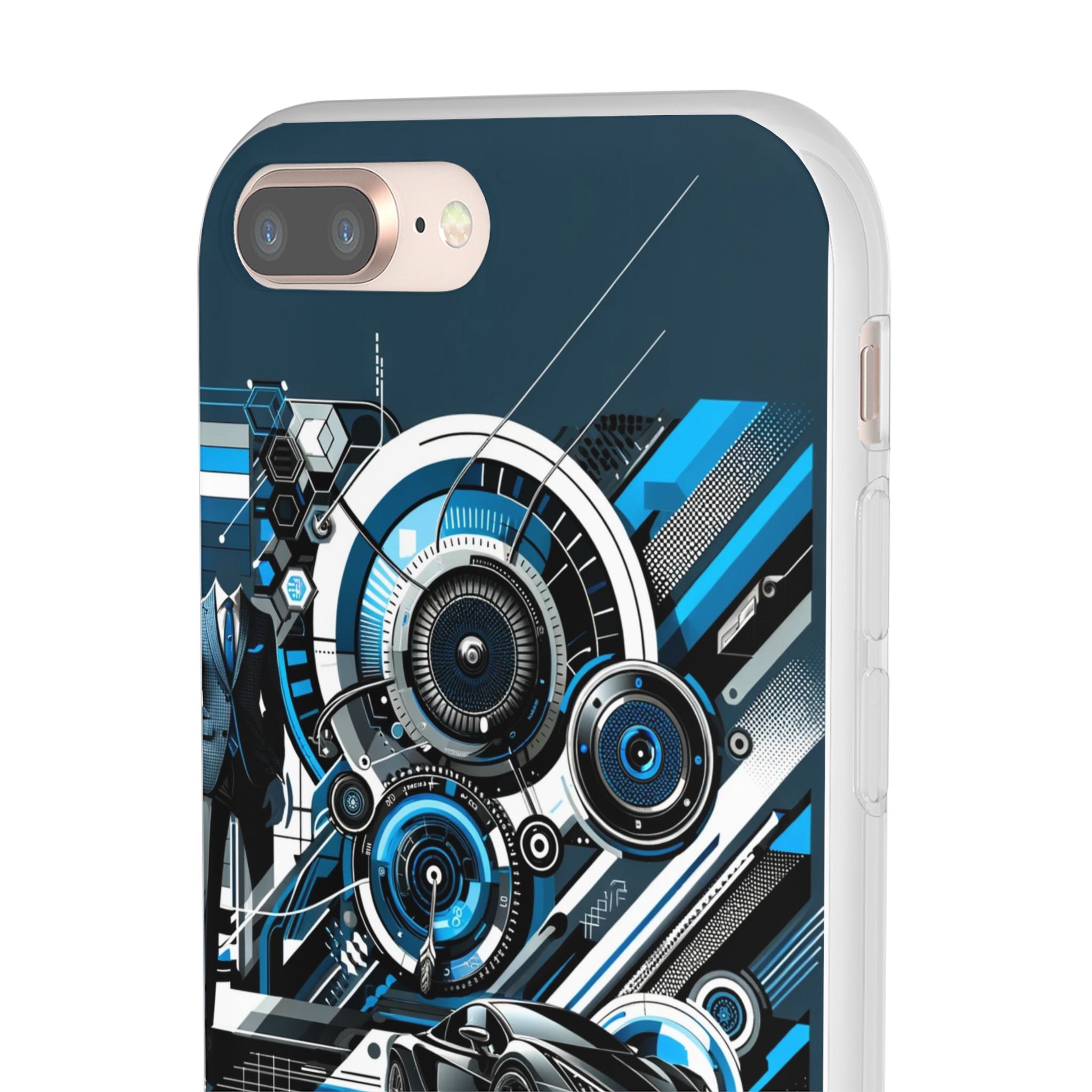 High-Speed Elegance: Sleek Futurism Car-Themed Handy - Cover