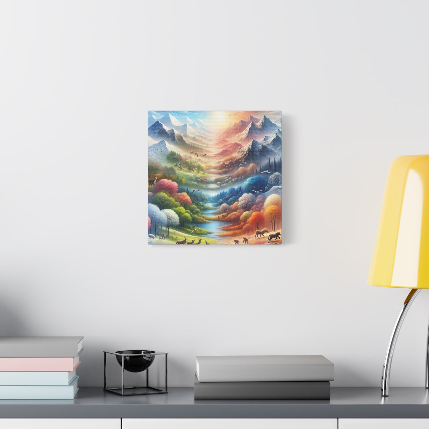 Wald und Berg von Evangeline Fairhurst      -Canvas   -Wandgemälde