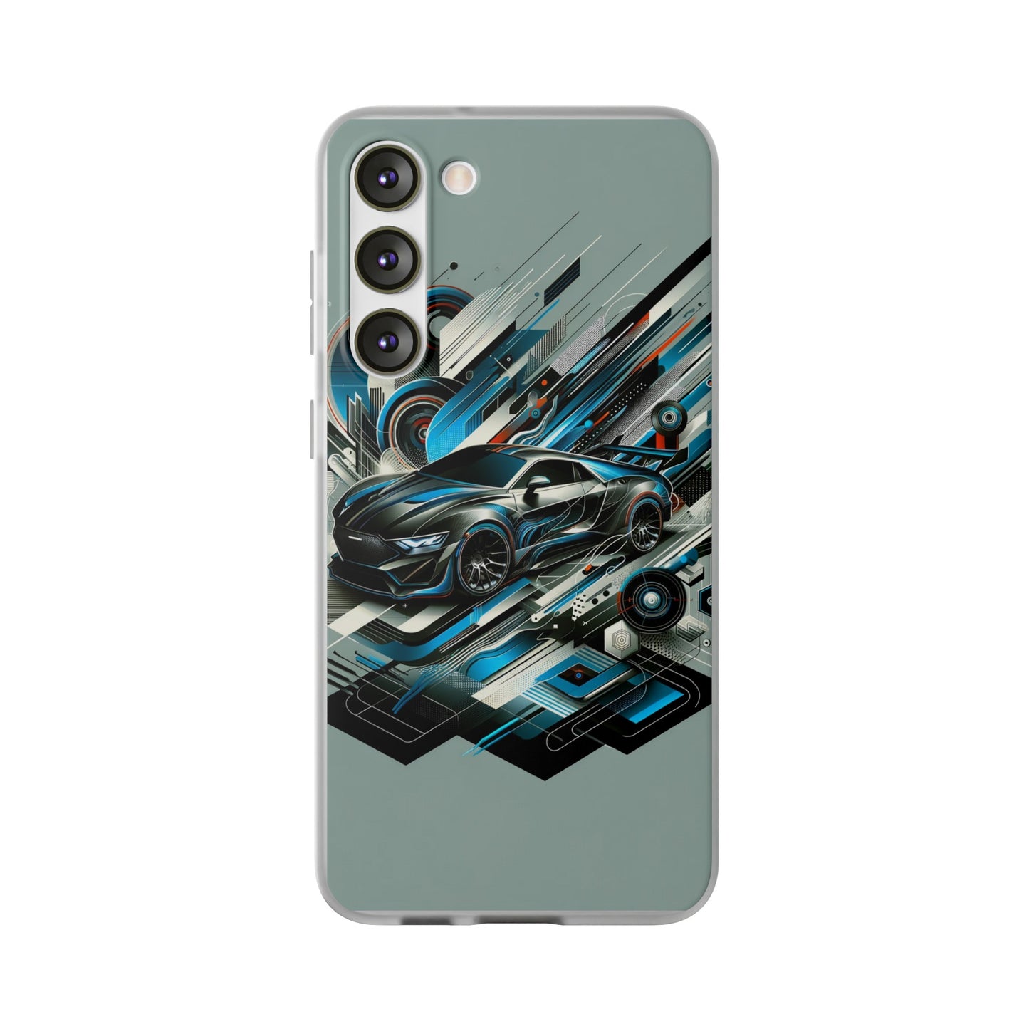 High-Speed Elegance: Sleek Futurism Car-Themed Handy - Cover