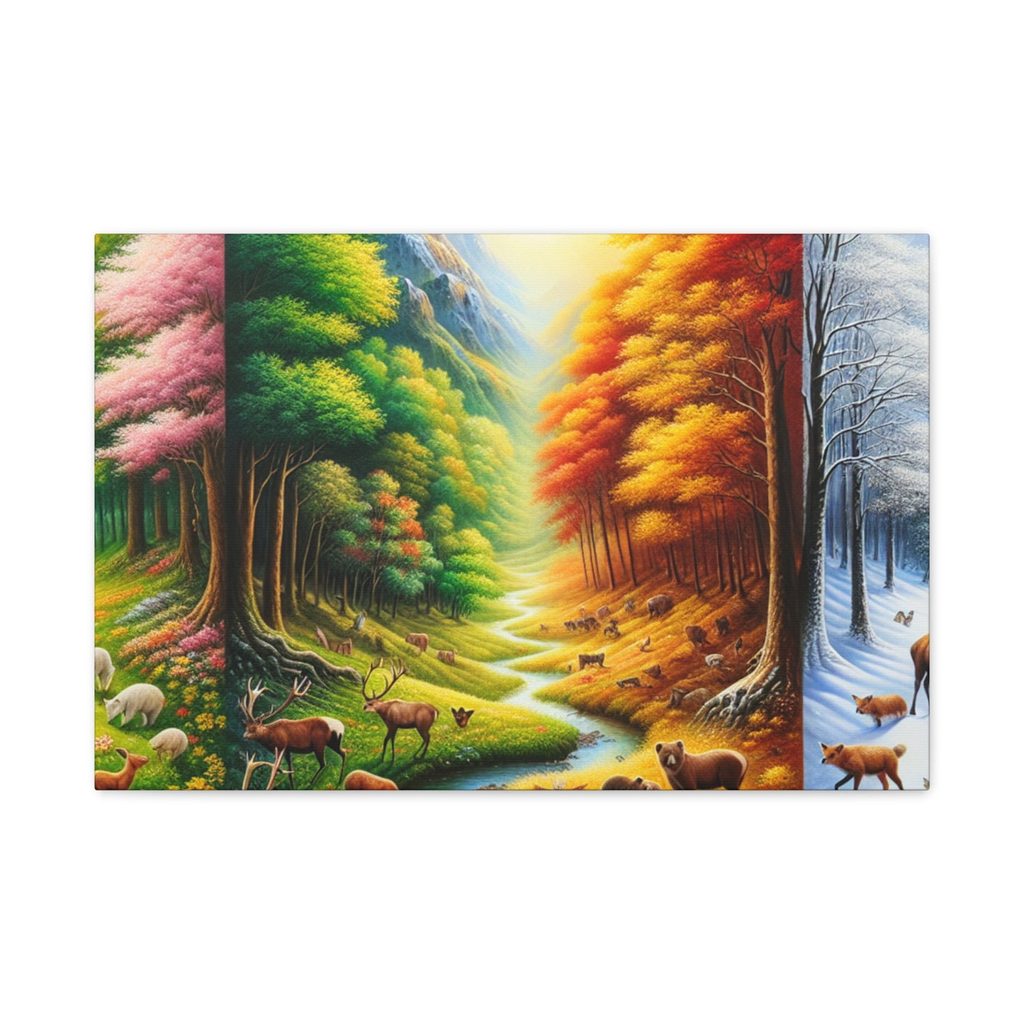Tiere des Waldes von Benedict Rousseau Monet     -Canvas -Wandgemälde