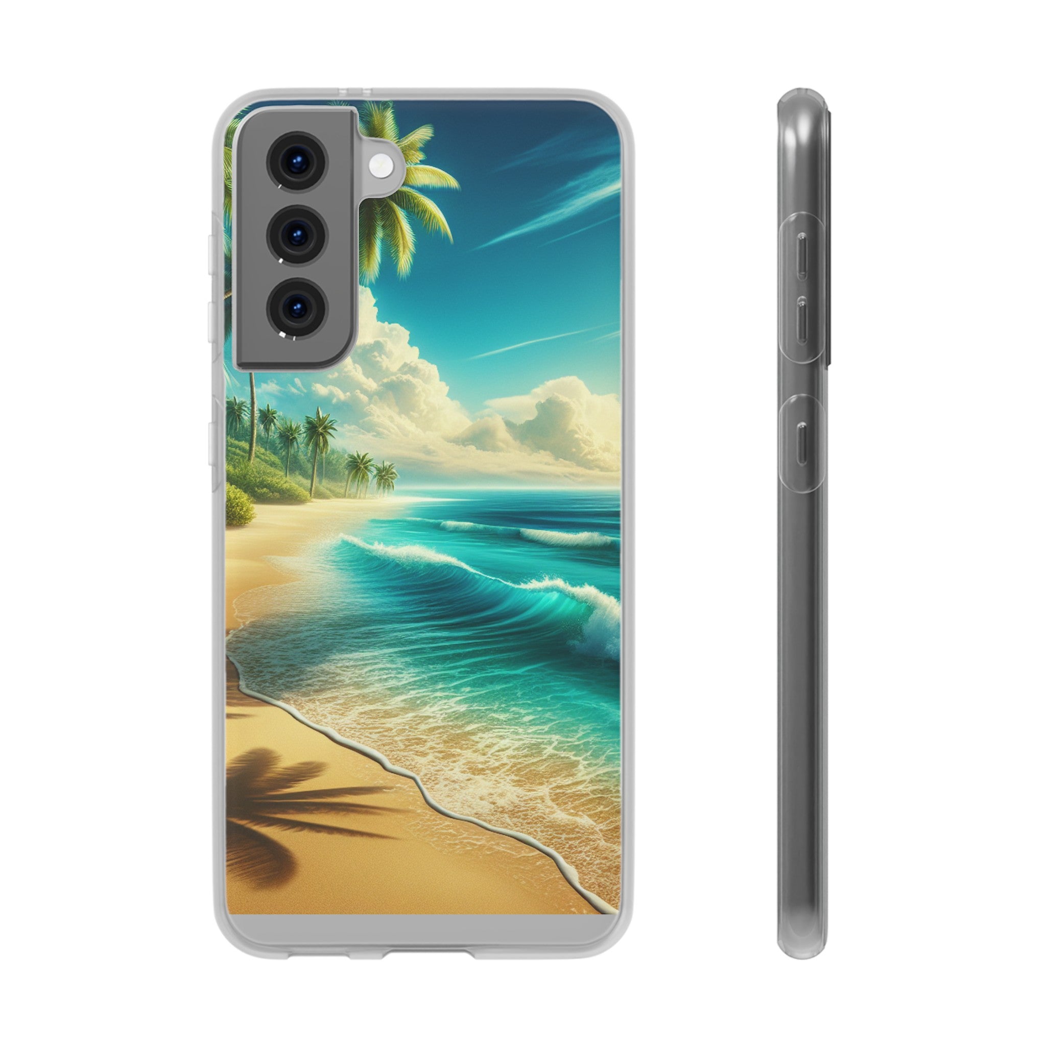 Strandparadies Handy Cover - Für iPhone & Samsung, Tauche ein in die Wellen - Die Inspiration für einen baldigen Urlaub