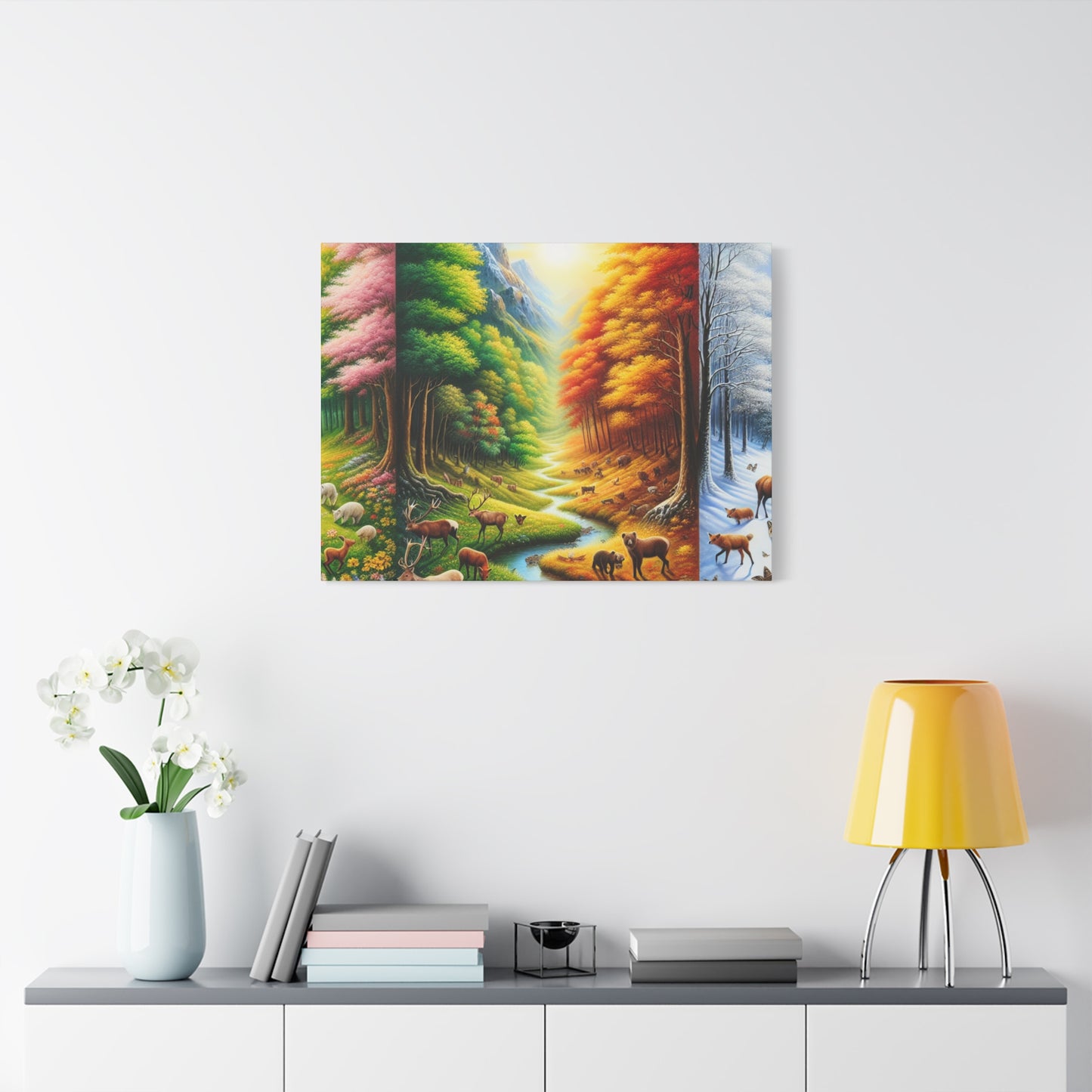 Tiere des Waldes von Benedict Rousseau Monet     -Canvas -Wandgemälde