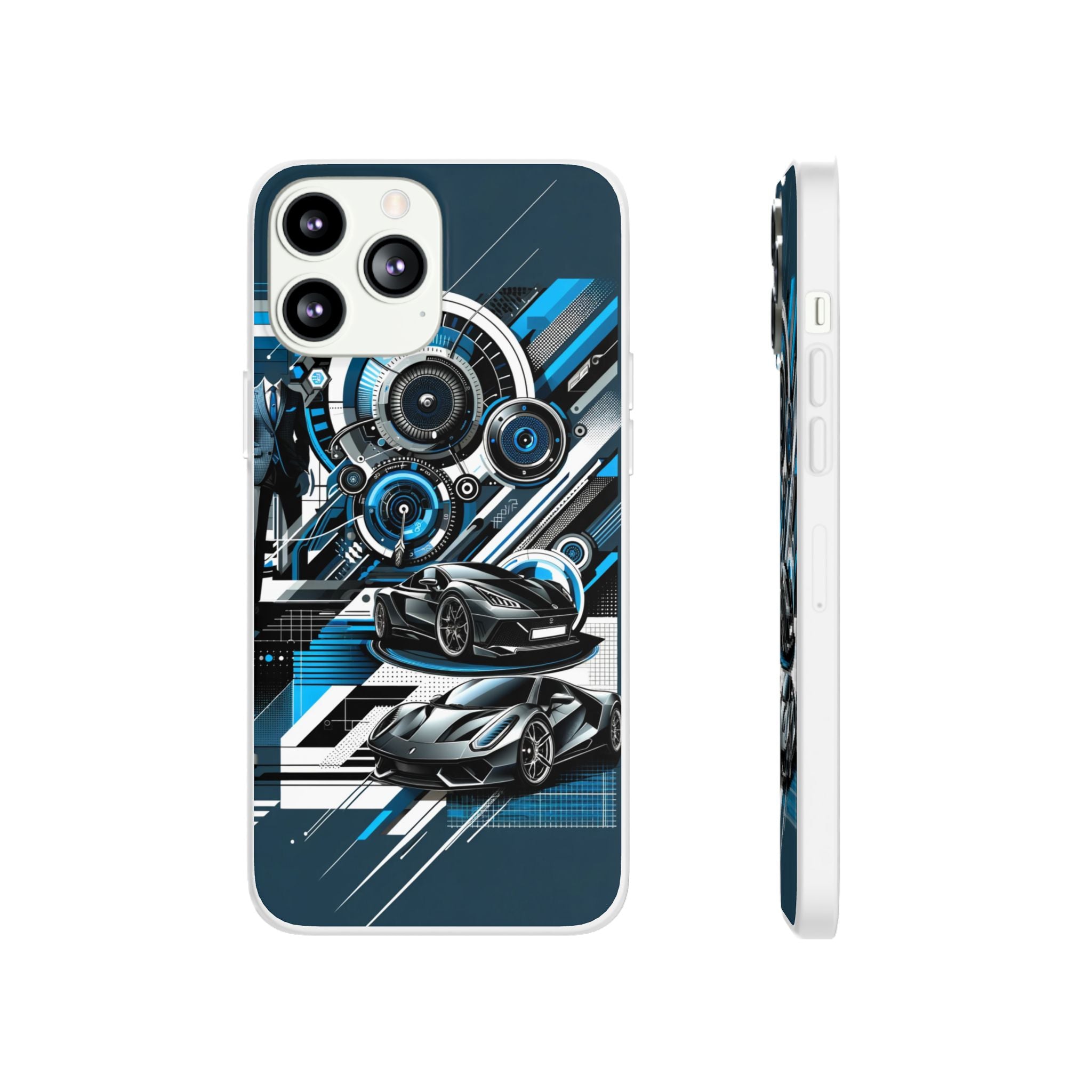 High-Speed Elegance: Sleek Futurism Car-Themed Handy - Cover