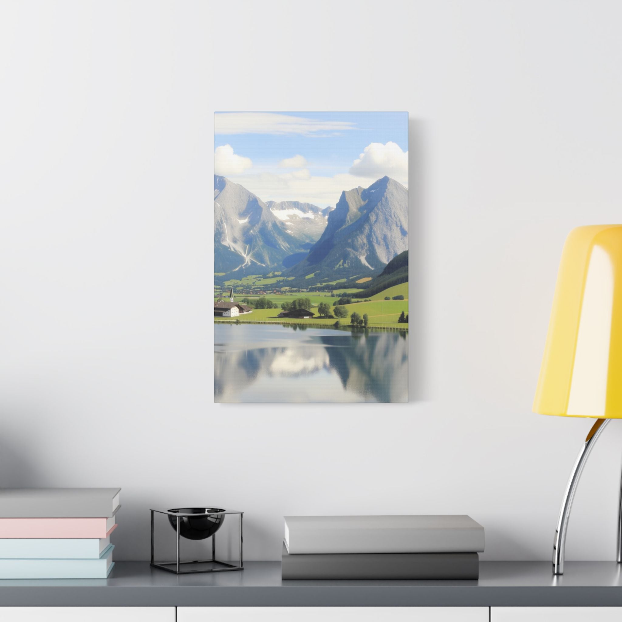 schöne Berglandschaft in der Schweiz    - Canvas   - Leinwandbild   -Wandbild