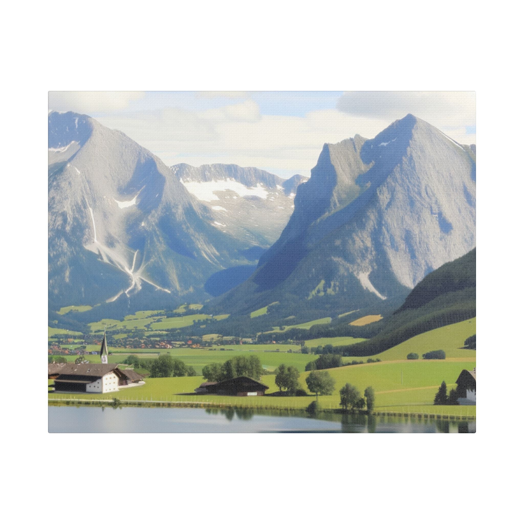 schöne Berglandschaft in der Schweiz    - Canvas   - Leinwandbild   -Wandbild