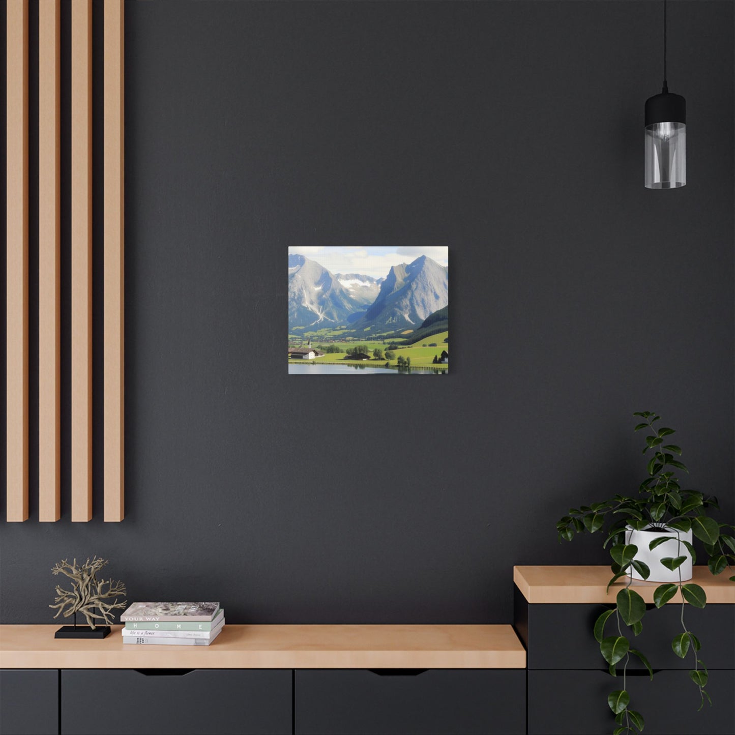 schöne Berglandschaft in der Schweiz    - Canvas   - Leinwandbild   -Wandbild