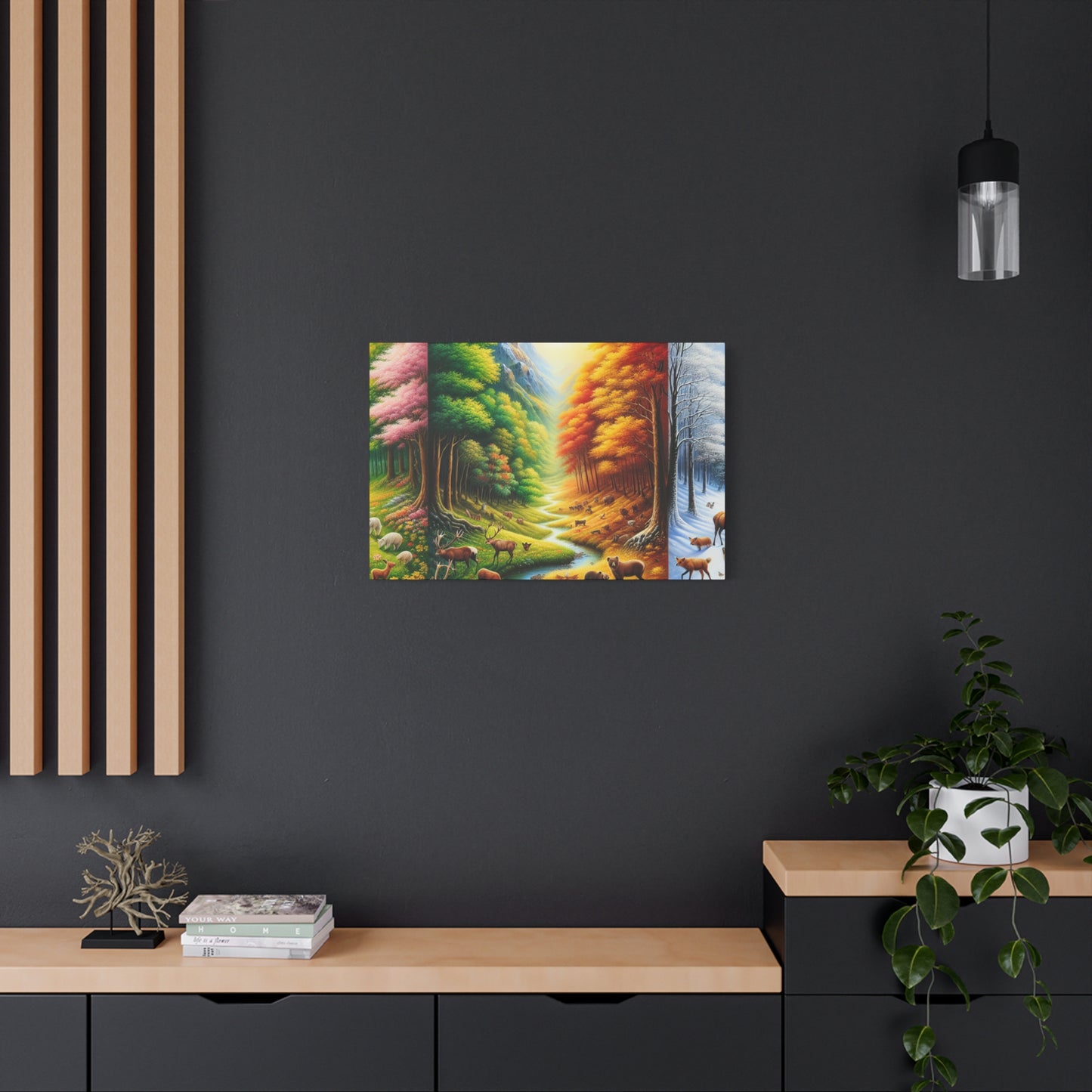 Tiere des Waldes von Benedict Rousseau Monet     -Canvas -Wandgemälde